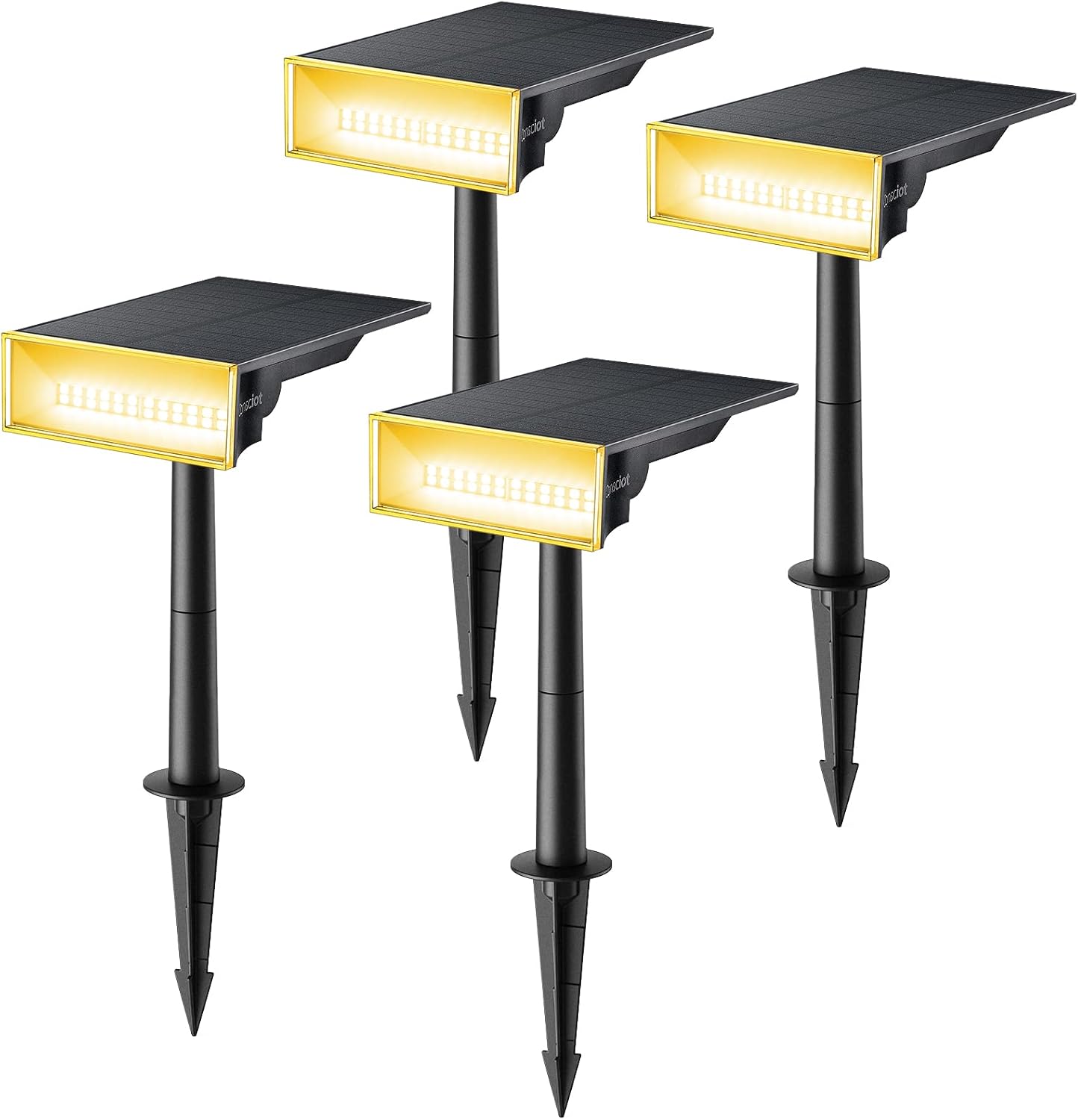 Consciot Solar Outdoor Spot Lights, 4 Pack 3000K