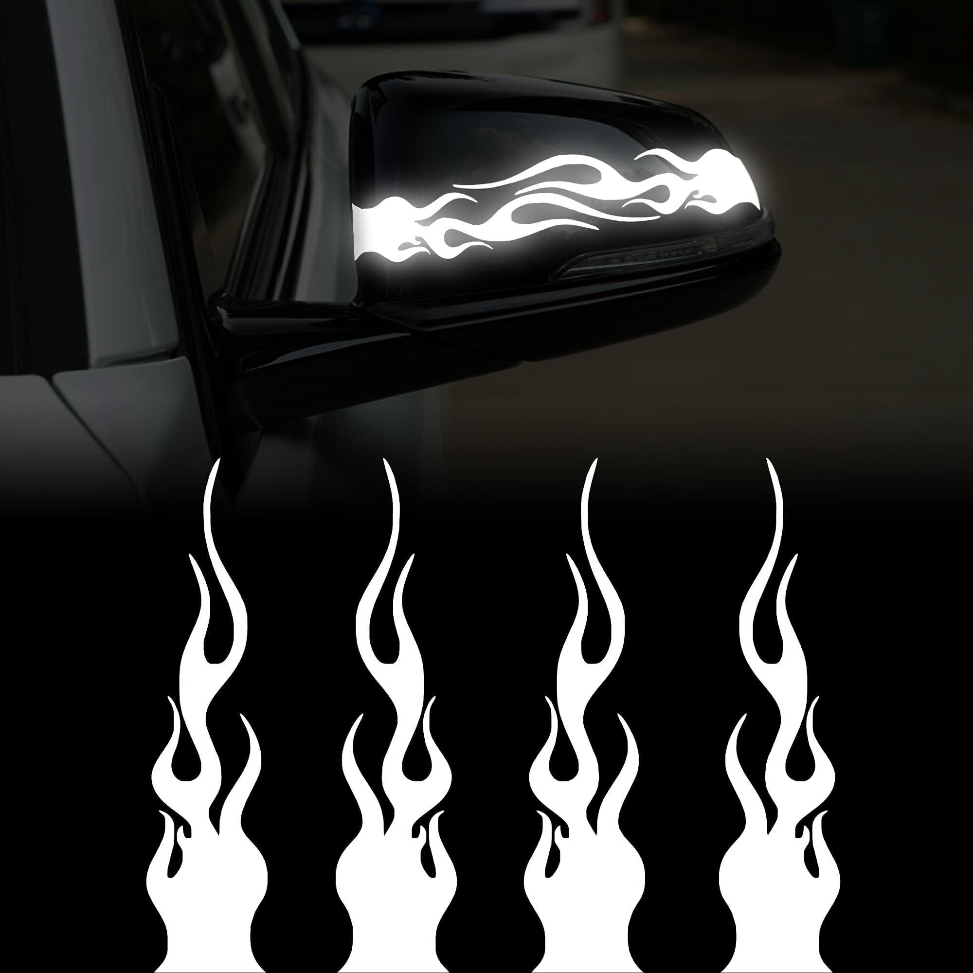 YDSTNiu 4x car flame stickers for Jeep Wrangler IV (JL) | ab 2023