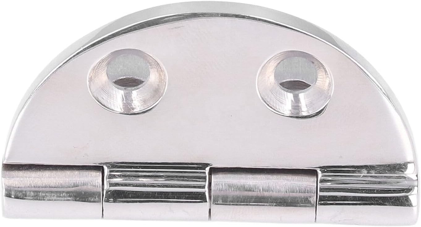 Marine Boat Caravan 64mm Diameter Stainless Steel 316 Cabinet Deck Round Hinge 1Pcs
