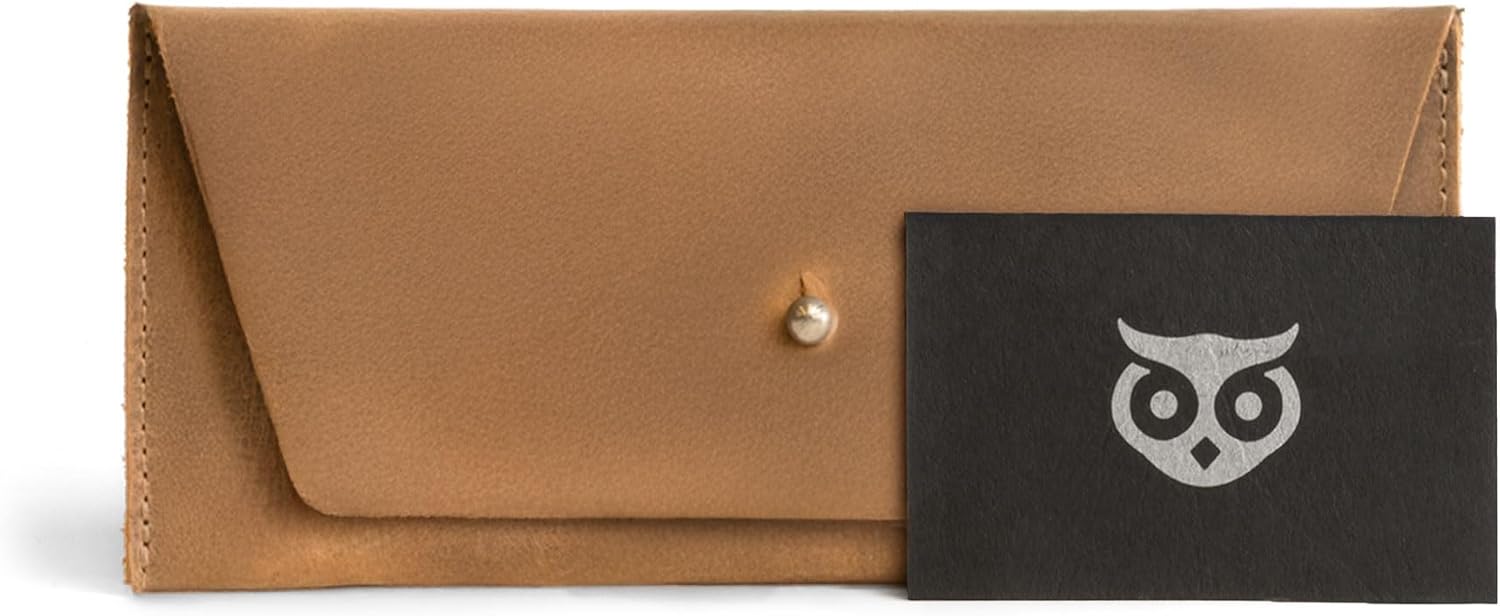 Hide & Drink, Long Utility Pouch Handmade from Full Grain Leather, Stylish Wallet for Carrying and Storing Cash, Coins, Cards