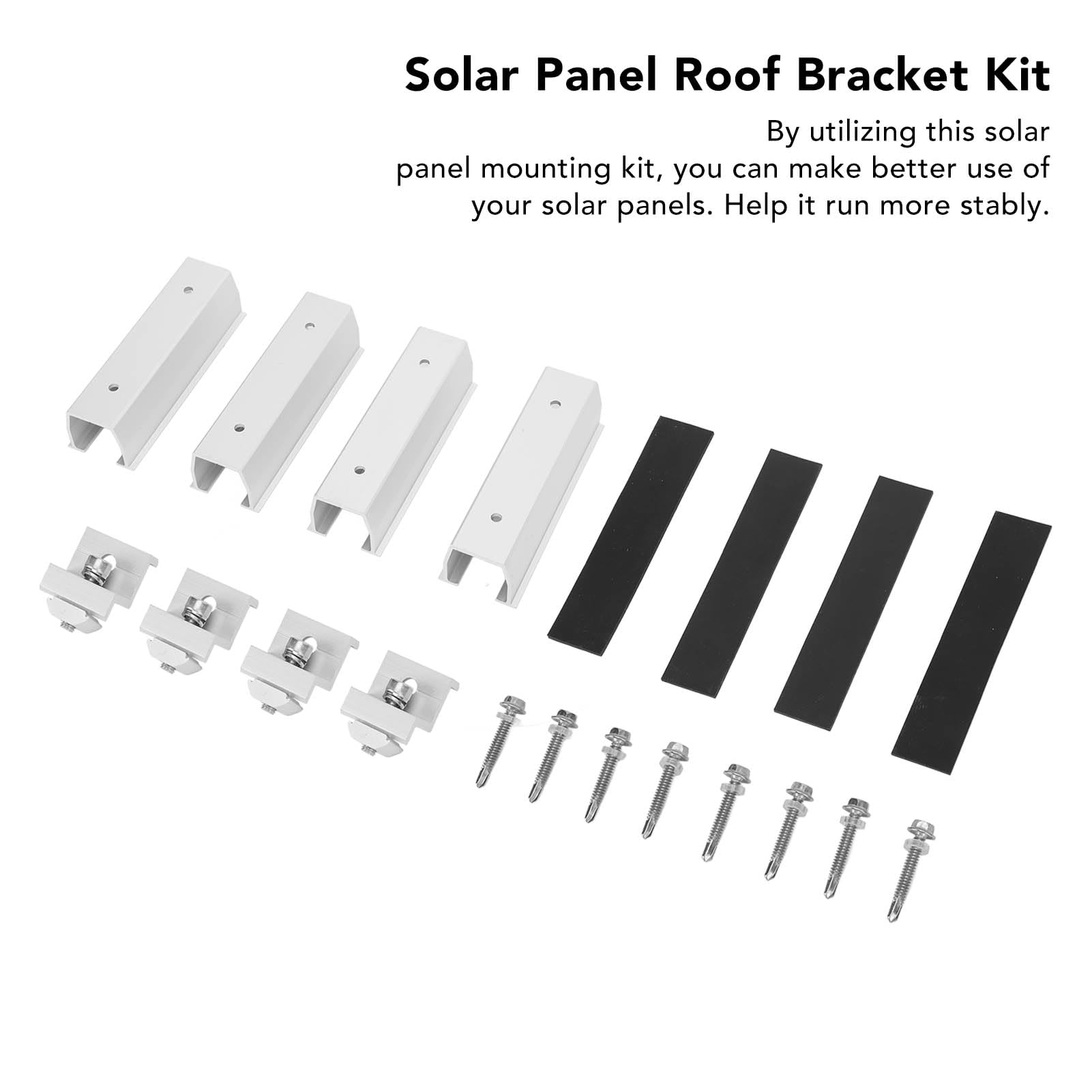 Tyenaza Kit Staffa per Tetto del Pannello Solare Facile da Installare - Staffe di Montaggio Durevoli in Lega di Alluminio, 4 Set