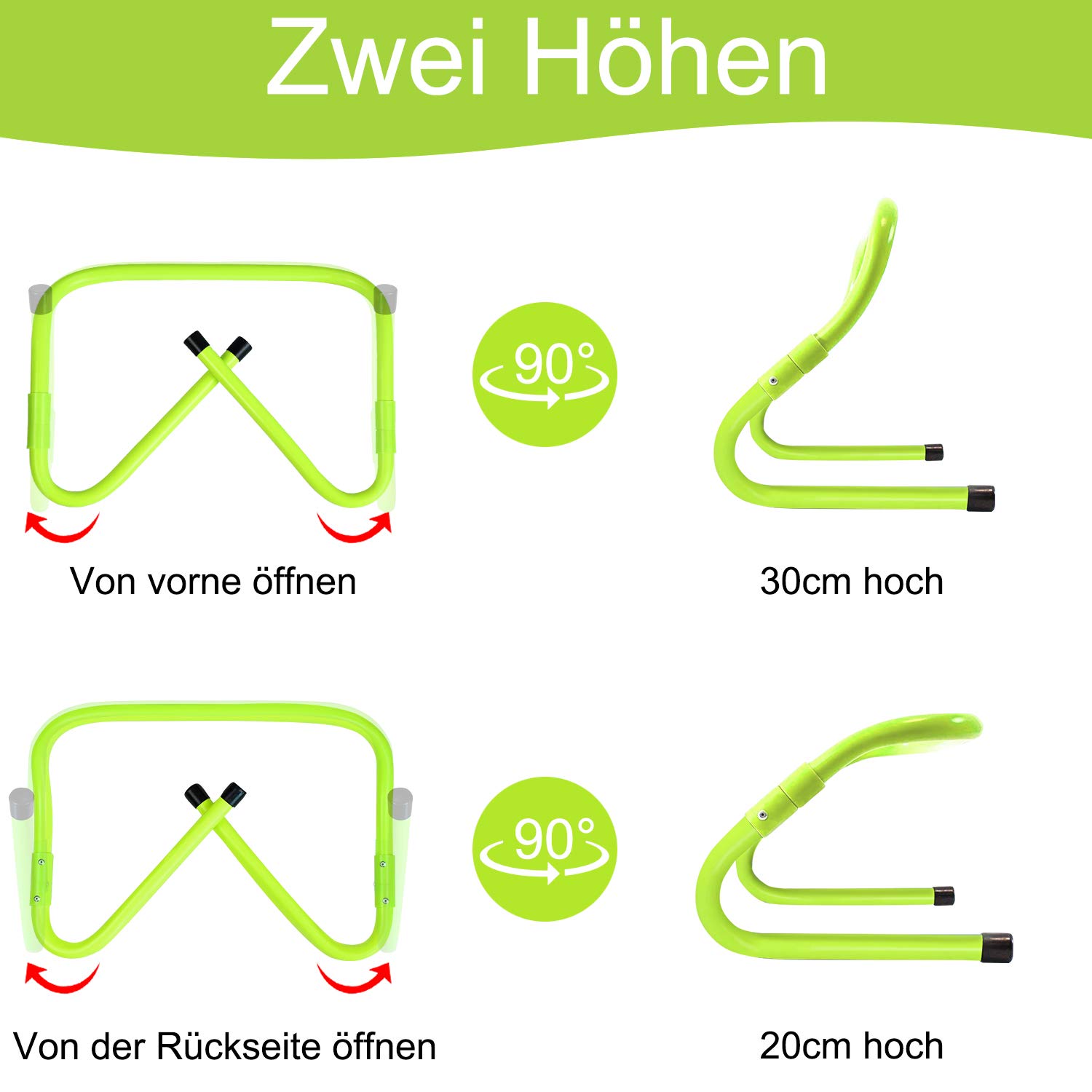 GXGSDM Trainingshürden - Höhenverstellbare Agility Hürden 10-60cm Für Fußball & Leichtathletik