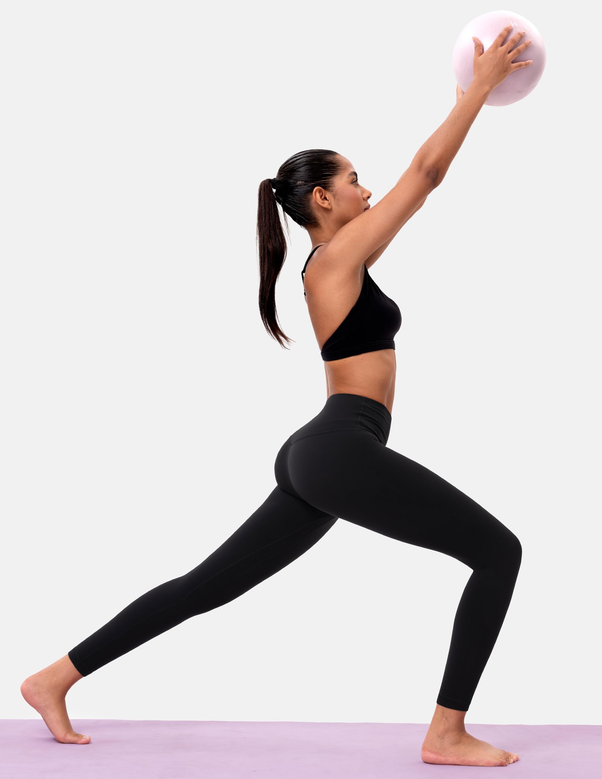 Colorfulkoala Dreamlux Leggins Senza Cucitura Frontale da Donna Yoga 7/8 Pantaloni Palestra a Vita Alta