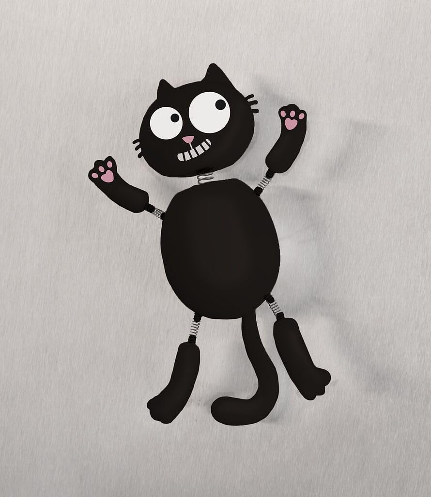 Moses. Ed The Cat Wobble Magnet, Fridge Magnet with Cat Motif, Wiggle with Movement, Magnetic Figure for Fridge, Whiteboard & Co.