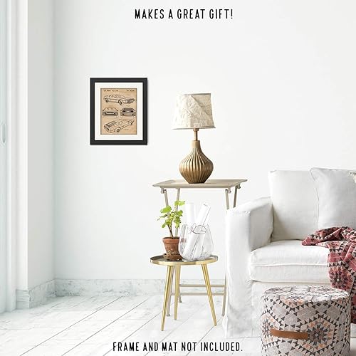 Miniatura 7 de Classic DMC Auto Patent Prints, 2 (11x14) Unframed Photos, Wall Art Decor Gift for Home DeLorean Office Gears Garage Work Shop Engineer Design