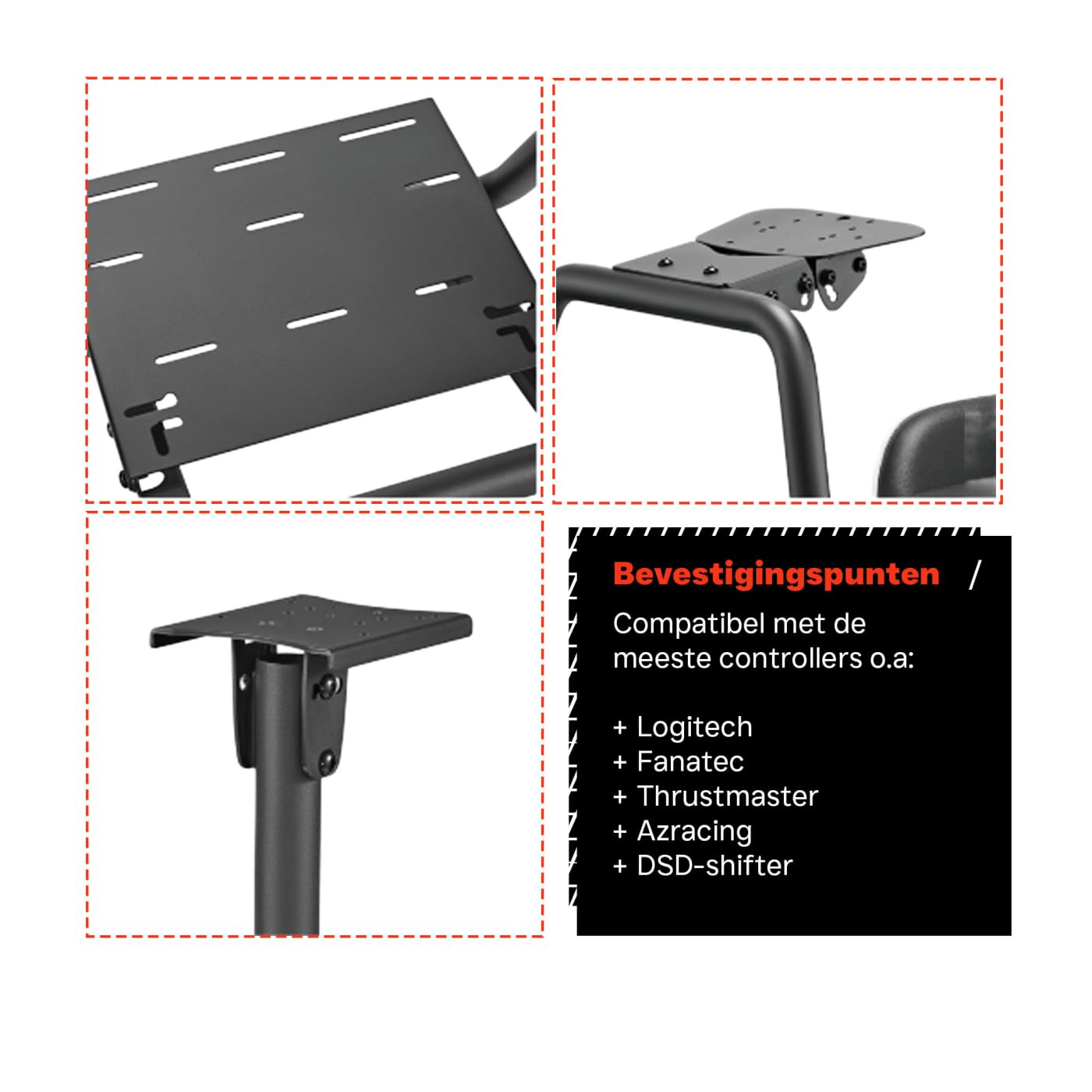 Simulador de cabina de carreras - totalmente ajustable con soporte para pantalla