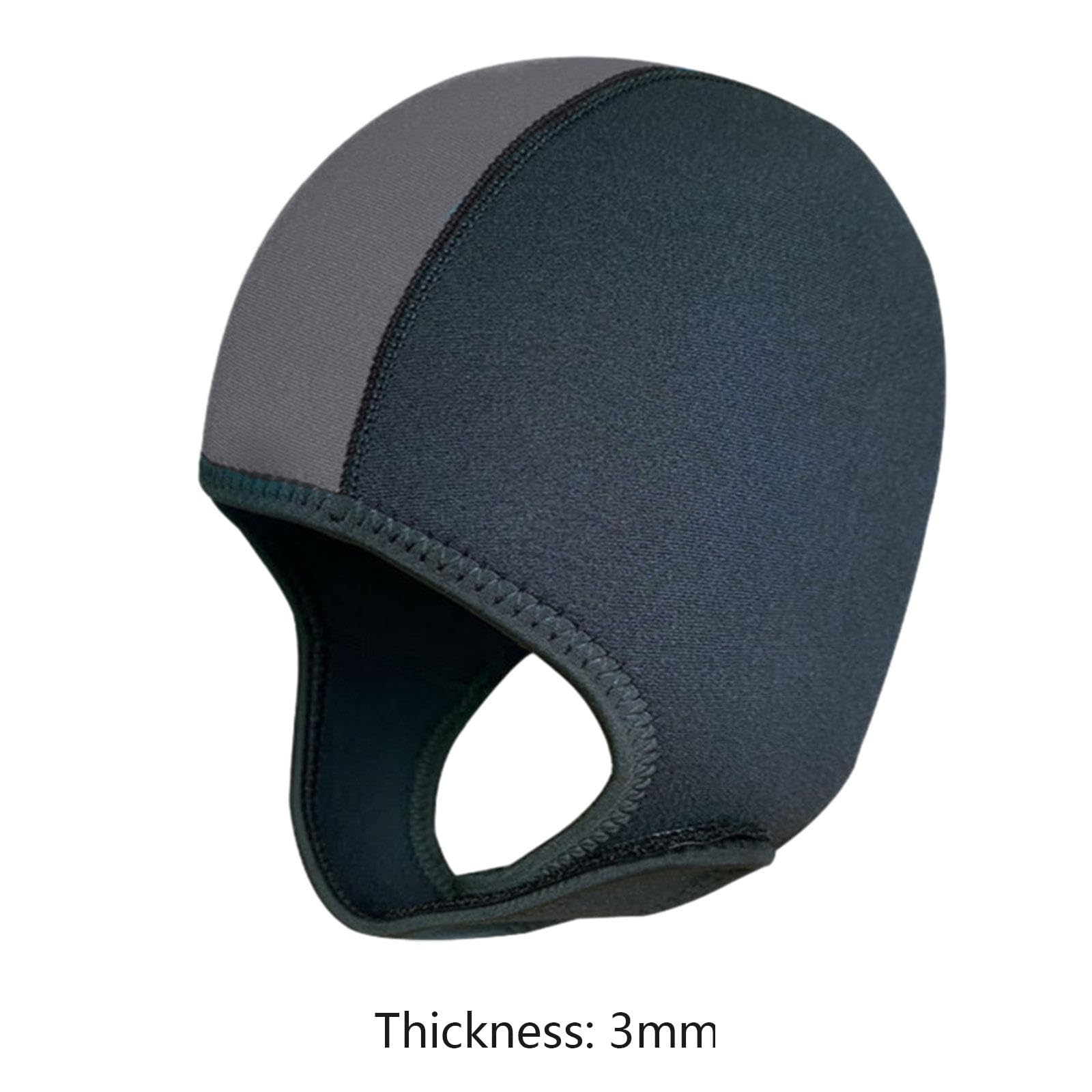 RNXRZANK Thermal Wetsuit Hood for Diving Suitable for Canoeing and Snorkeling, Black Gray