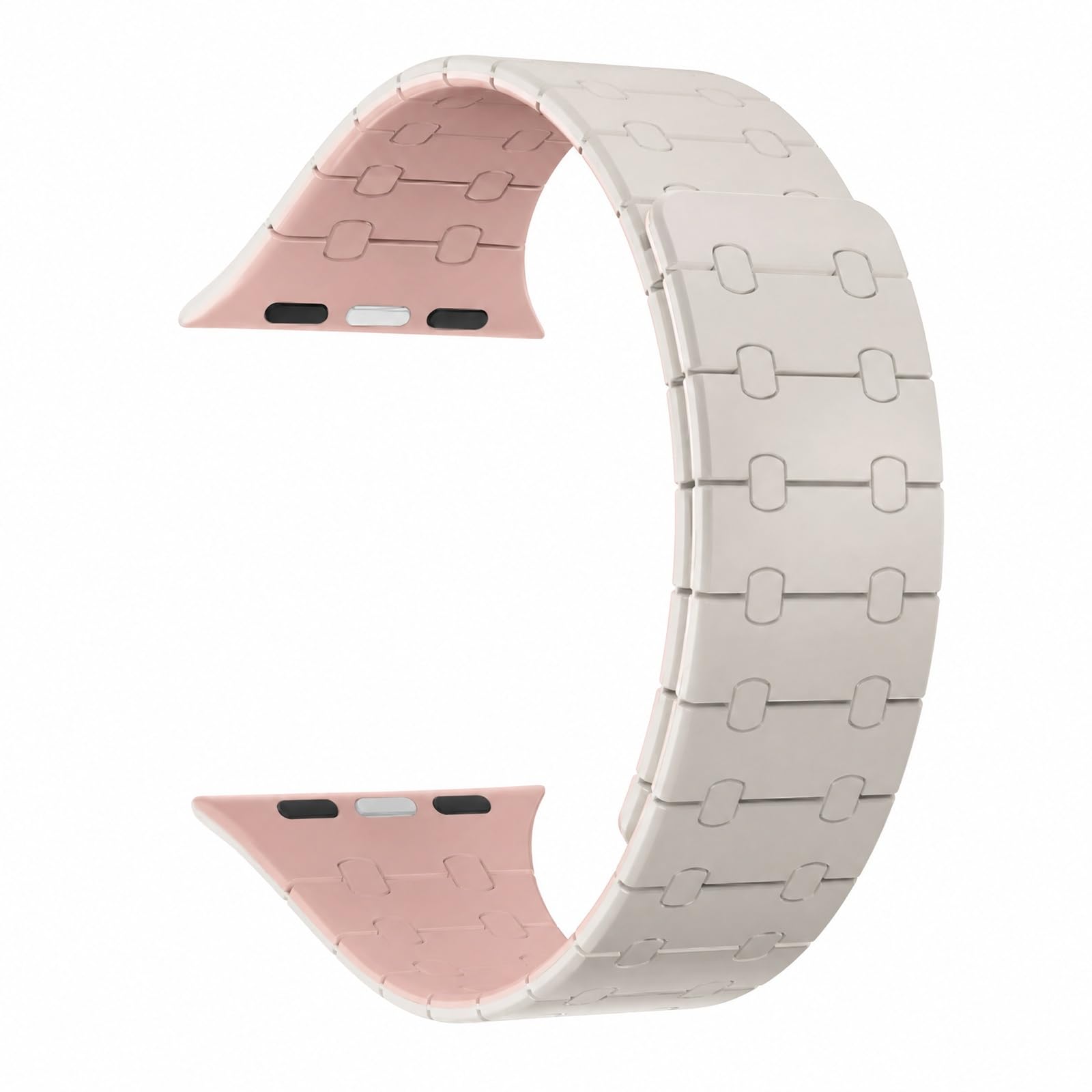 Mag Grip Loop Watch Strap, Pink White Dual Tone, Compatible with Apple Watch Series, Magnetic Fastening, Sport and Daily Wear, Quick Style Change, All Day Comfort-image-34