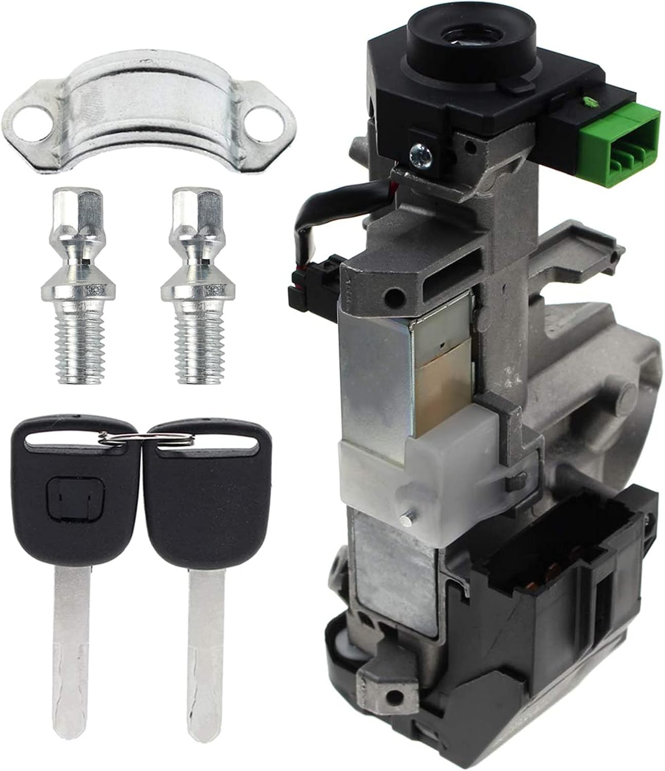 AUTOKAY Ignition Switch Lock Cylinder 35100-SDA-A71Auto Trans with 2 Chip Keys Fits for Honda Accord Civic CRV