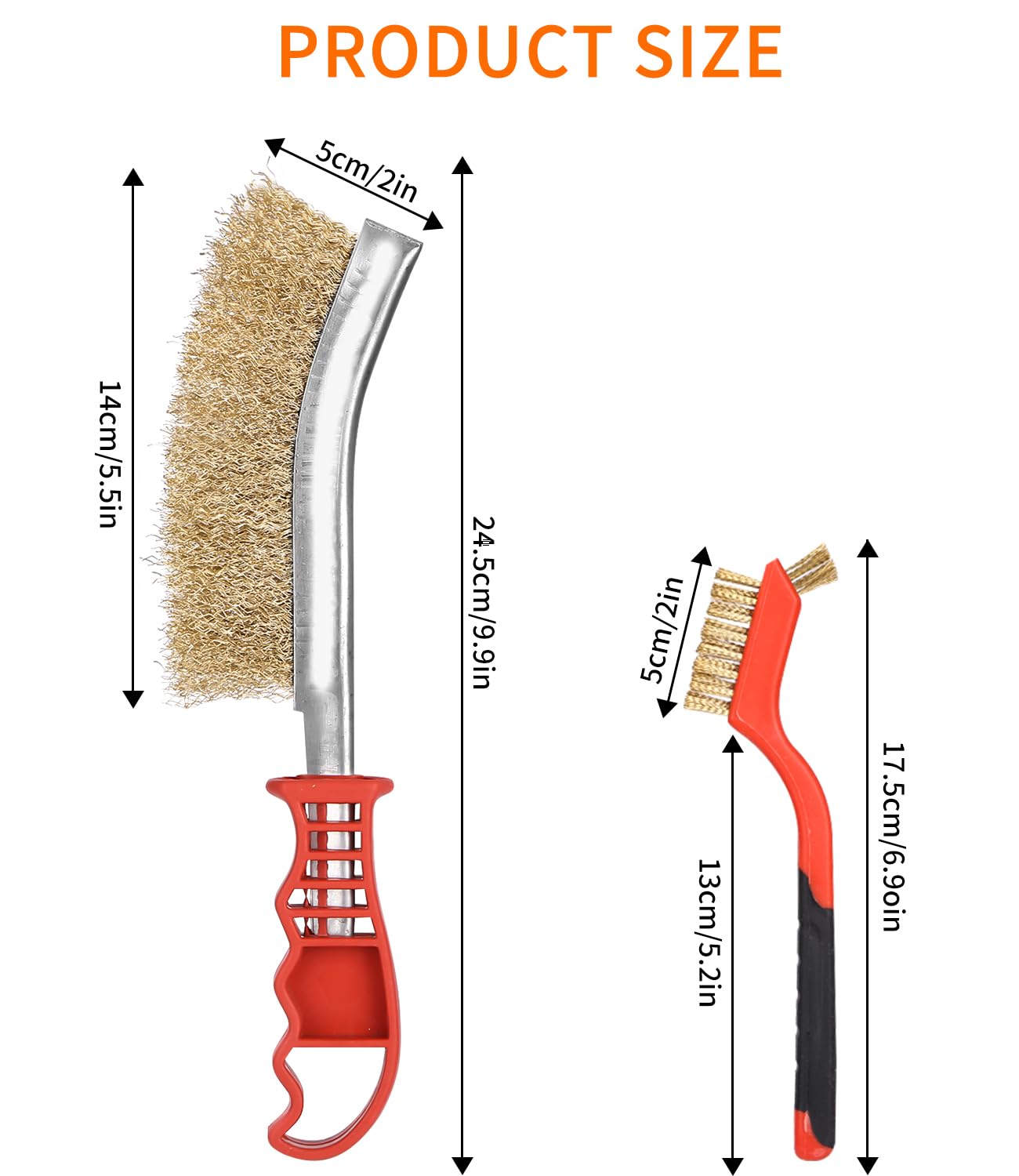 Set 3 Spazzole Metalliche TIVOLY | Acciaio, Ottone E Inox | Con Impugnature Ergonomiche - Foto 12