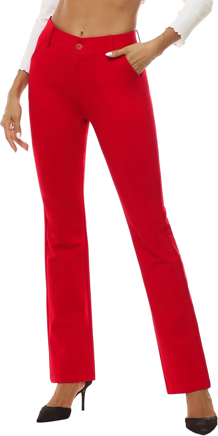 iChosy Women's Ease into Comfort Barely Bootcut Stretch Dress Pants - Image 4