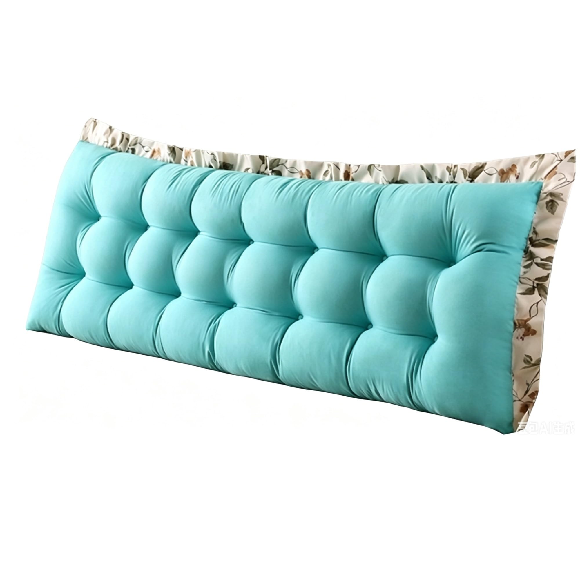 LPATEBCVU Ruffle Bed Backrest 1pc Headboard Cushion Ruffled Edge Backrest Pillow Lumbar Support Pads For Bed Sofa Dormitory Rental Home Bedroom Decor Cojines(Color13,150x45x15cm)