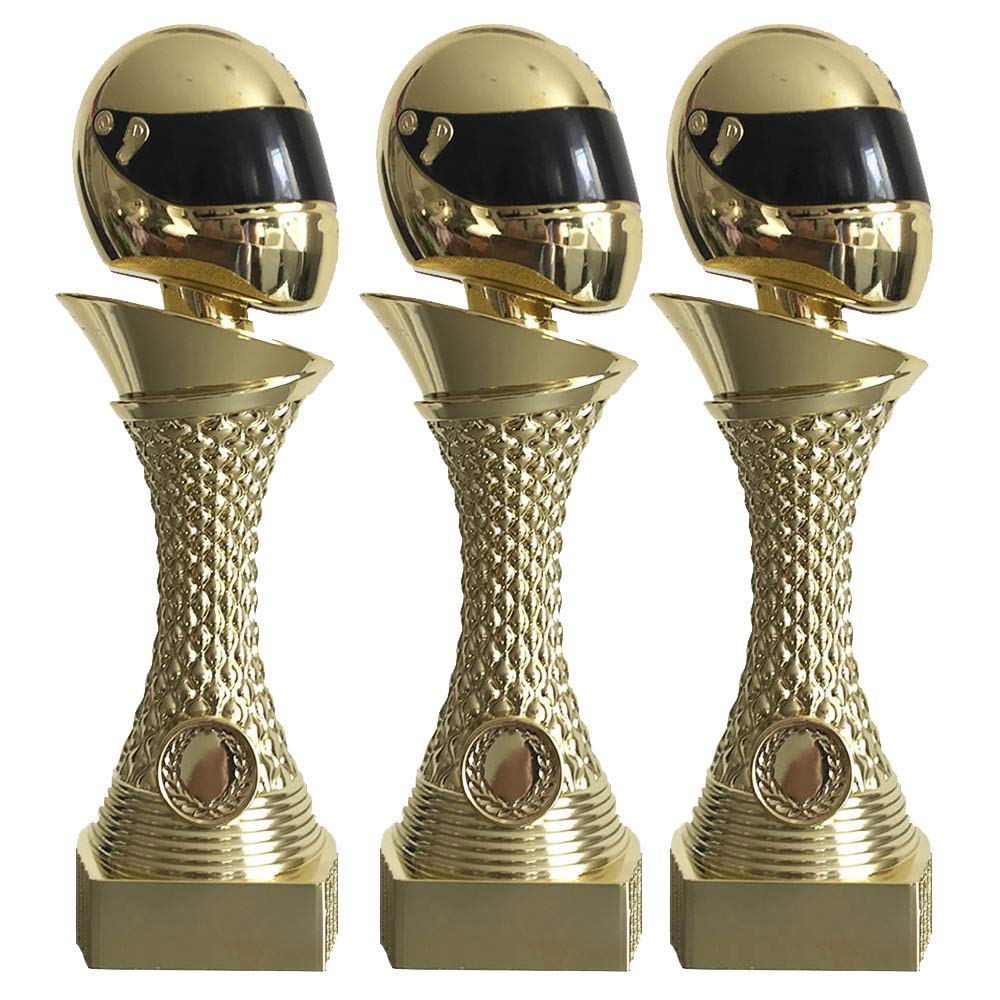 Pokal Karting Serie mit Wunschtext Extra Groß Pokale Pokal Set Wunschgravur, Trophäe Luxus, 1,2,3 Platz