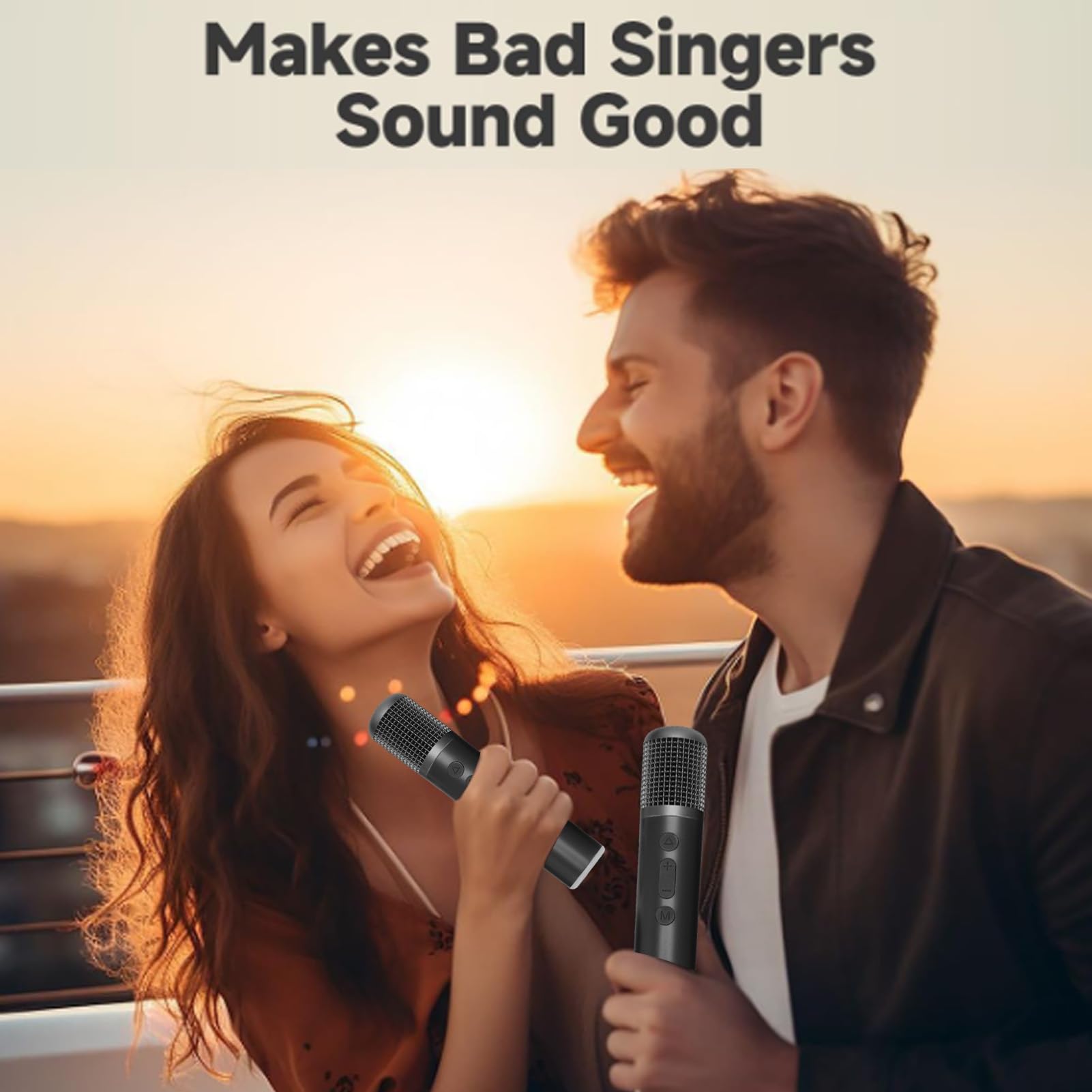 Sonew Hisounds Máquina de Karaoke Profesional con Pantalla de Letras de 8 Pulgadas y 2 Micrófonos WiFi 5.4 Portátil para Fiestas en Casa Viajes de Camping