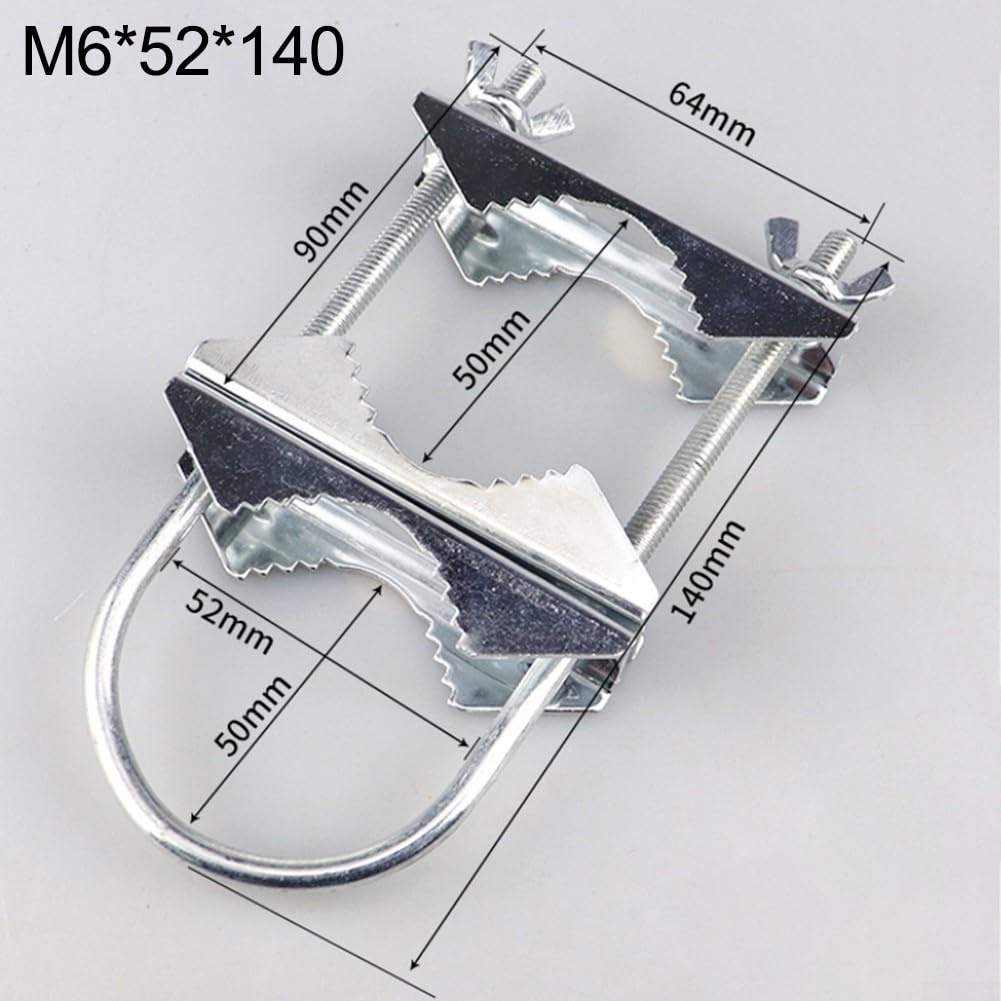 Pince de mât d'antenne résistante à la rouille - Kit de fixation pour tuyaux de 2,5 à 4,6 cm - Support de montage en U pour radio radio TV - Antenne cellulaire et radio jambon (F)