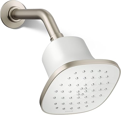 Miniatura 13 de Kohler 37722-G-CP Cinq™ Cabezal de ducha cuadrado con filtro de una sola función, 1.75 gpm, cromo pulido Cromo pulido,Mate negro,Vibrant Brushed