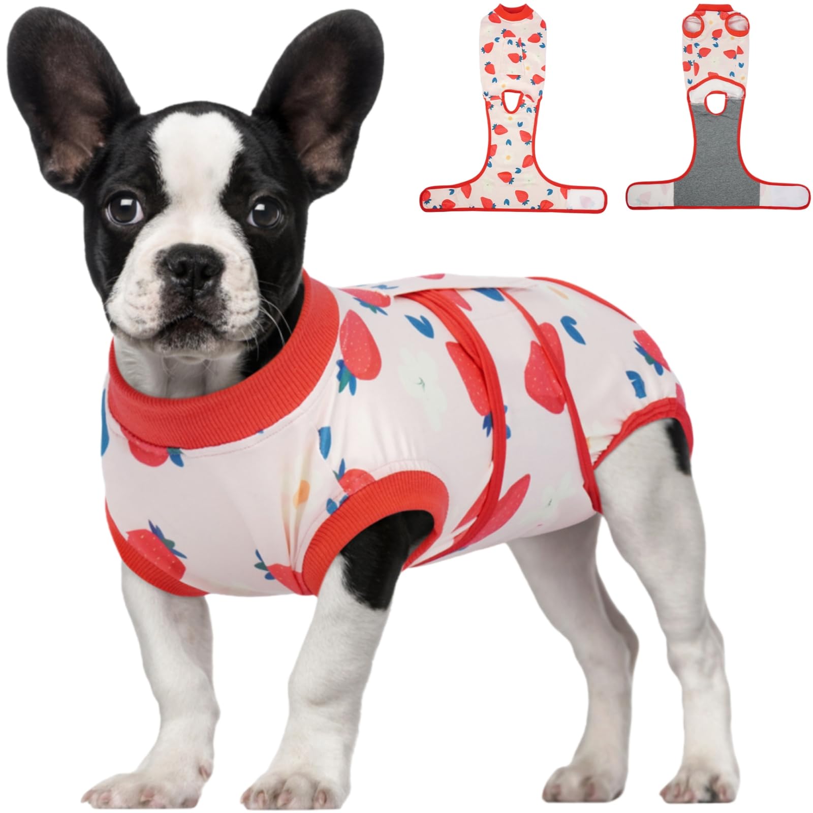 Kuoser Dog Recovery Suit, Female Male Spay Neuter Surgery Suit, Printed, XS