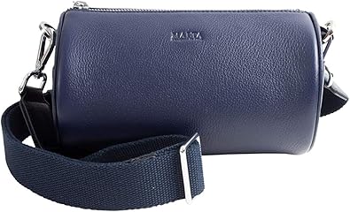 Amazon Co Jp Malta ミニバッグ ボストンバッグ レディース コロンとかわいい ショルダーバッグ 本革 牛革 かばん レザー ポシェット ポーチ 小さいのに大容量 肩掛け ミニ ドラムバッグ ネイビー シューズ バッグ