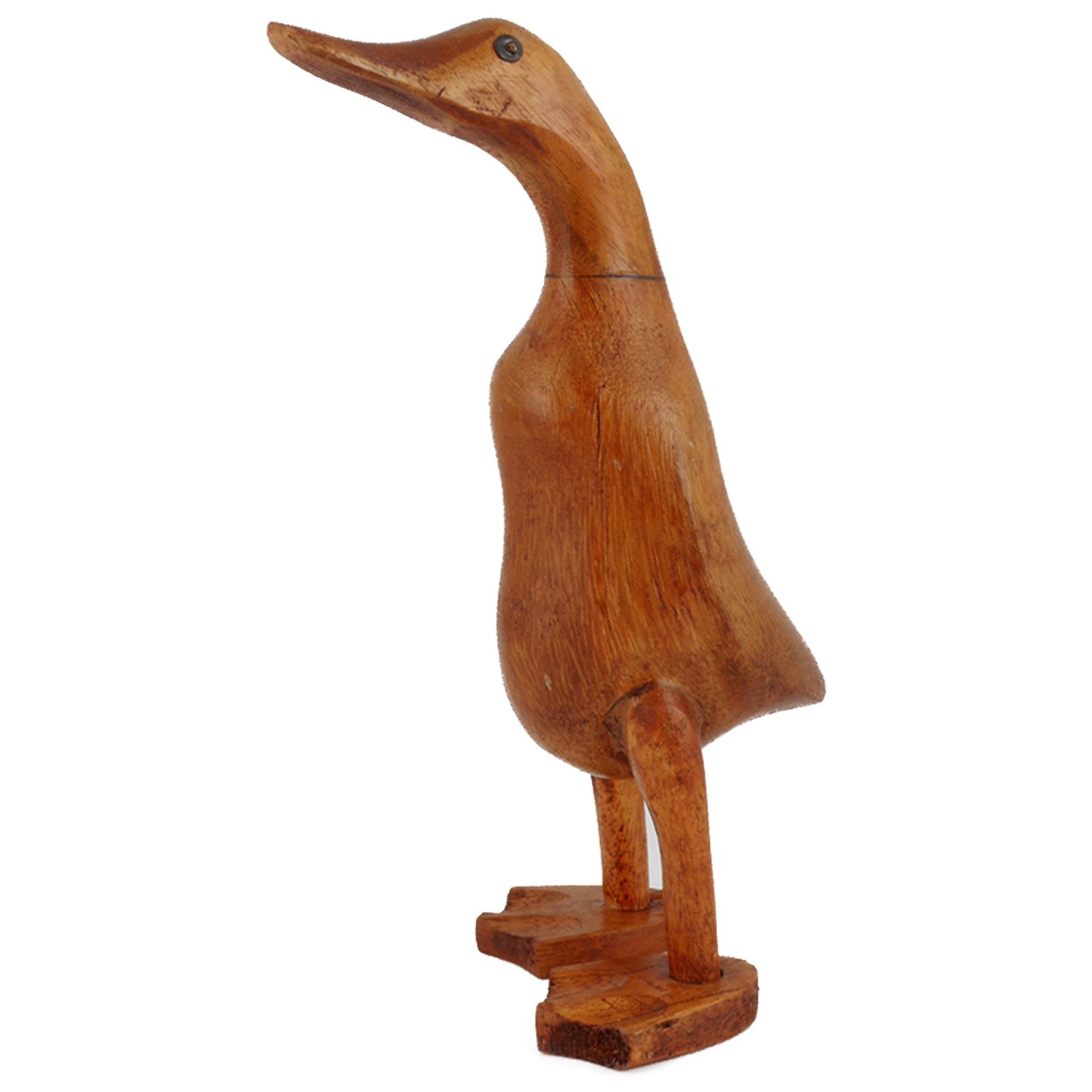 ART-CRAFT Holz Ente Lauf Ente aus glatter Bambuswurzel und T