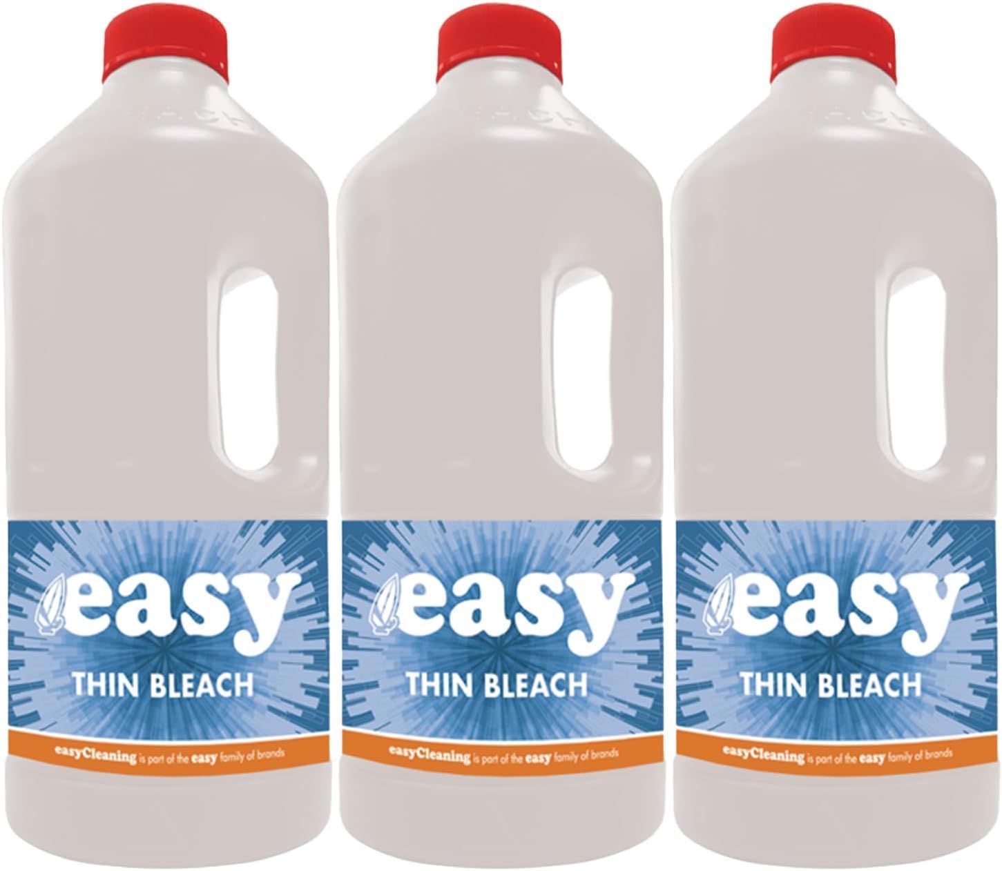 – Easy Thin Bleach Powerful Disinfectant & Cleaner – Kills 99.9% of Germs – Household Cleaning Bleach Solution for Kitchens, Bathrooms, Toilets & Drains 2L x Pack of 3 Multipack