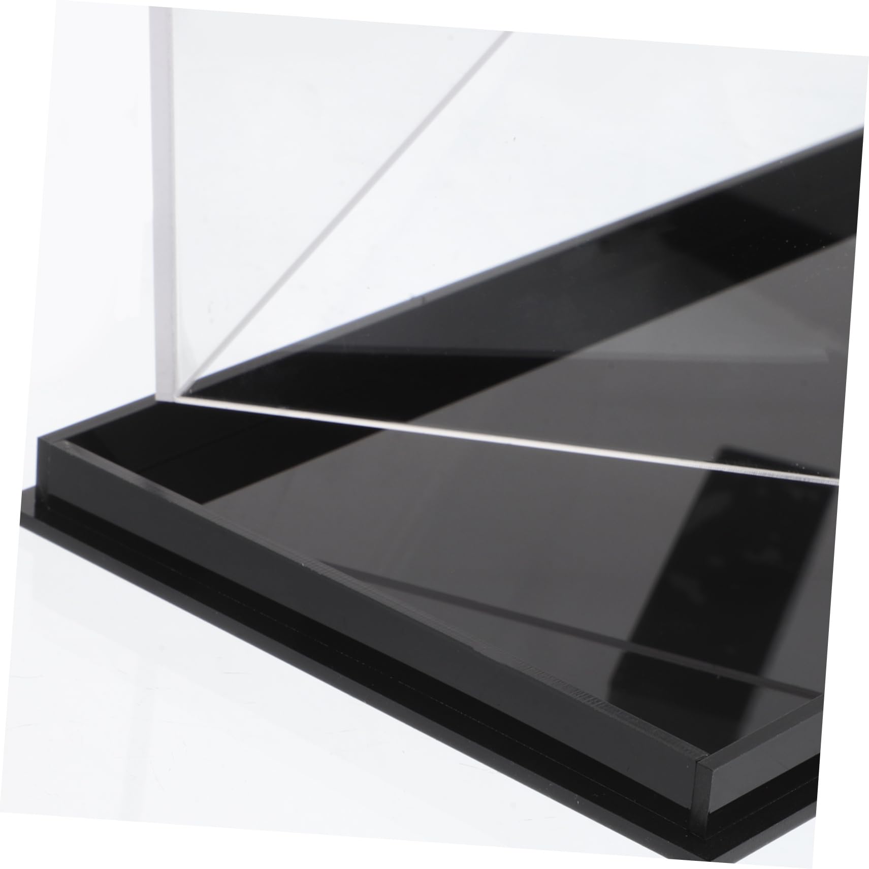 Mobestech Alzata per Dolci Rettangolare in Acrilico Nera con Coperchio | Display Trasparente, Formato Portatile Salvaspazio, per Dessert e Charcuterie
