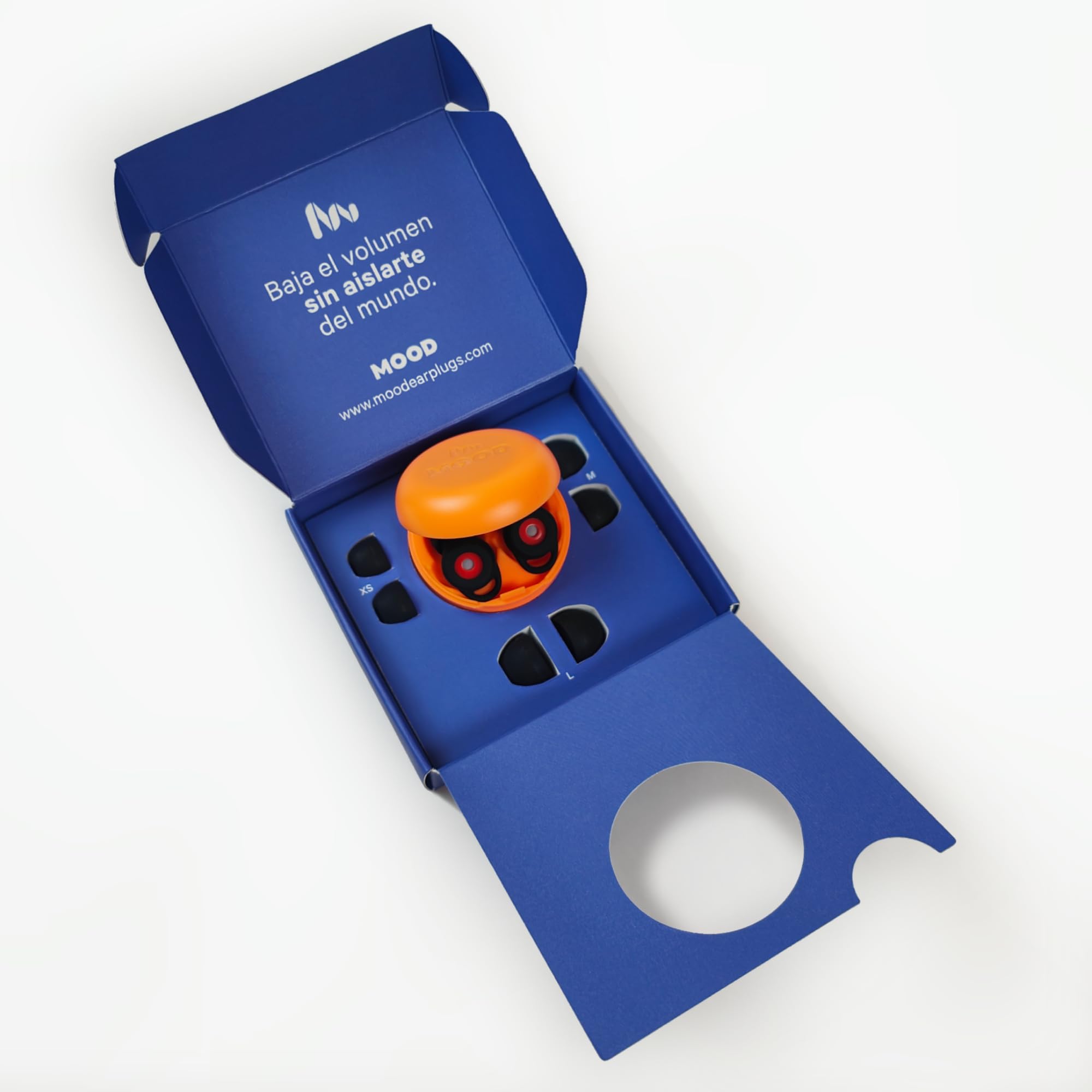 MOOD Tapones para conciertos y dj: Reducción del ruido de 23 dB (SNR) - Disminuyen la intensidad del sonido sin perder claridad - Marca española con diseño exclusivo - Happy Black
