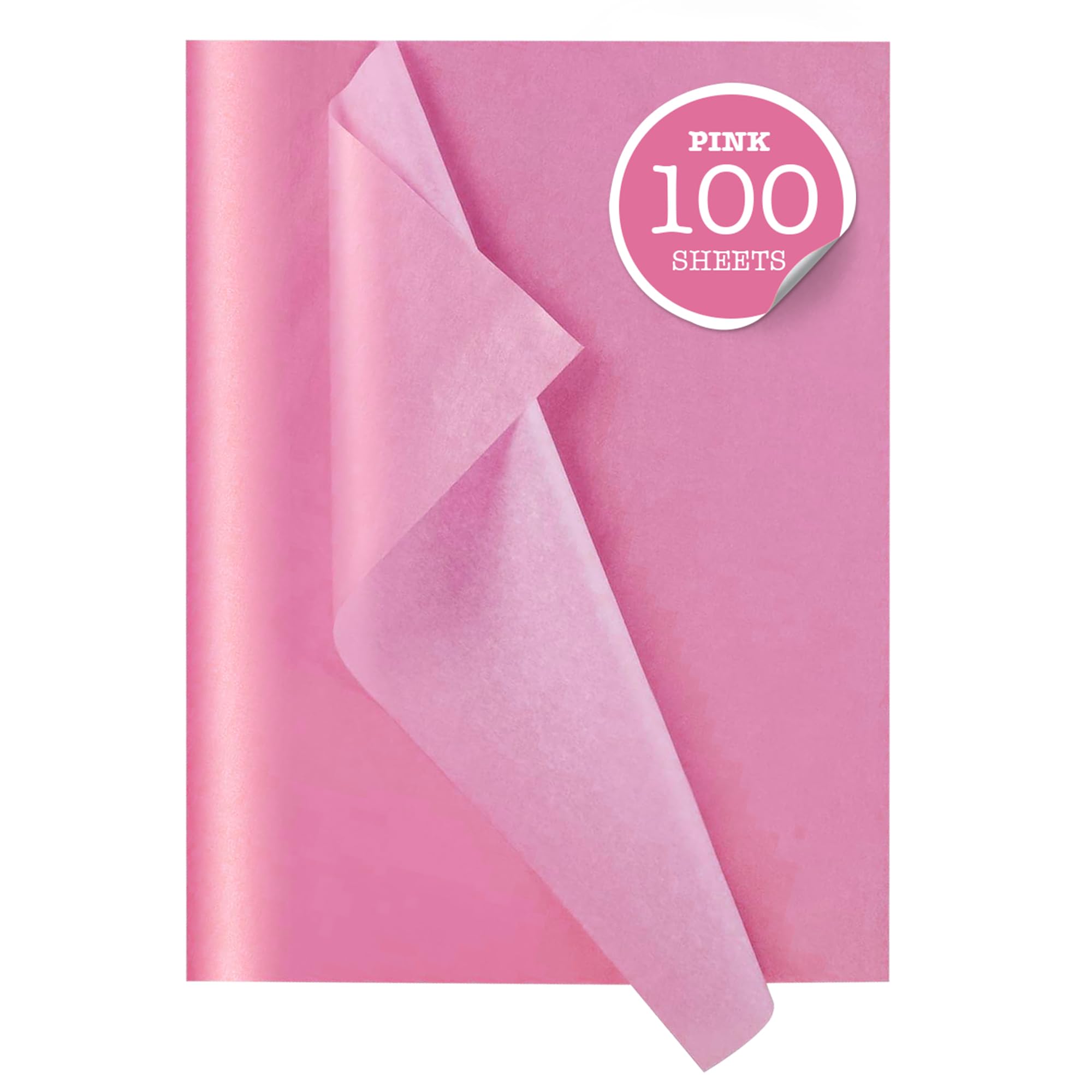 Tissue Paper for Gift Bags - 100 Sheets 14x20in Wrapping Paper, Pink