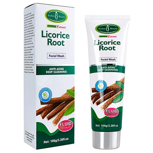 AICHUN BEAUTY Lavado facial de raíz de regaliz anti-acné piel de limpieza profunda de poros 3.53 oz  3.38fl.oz