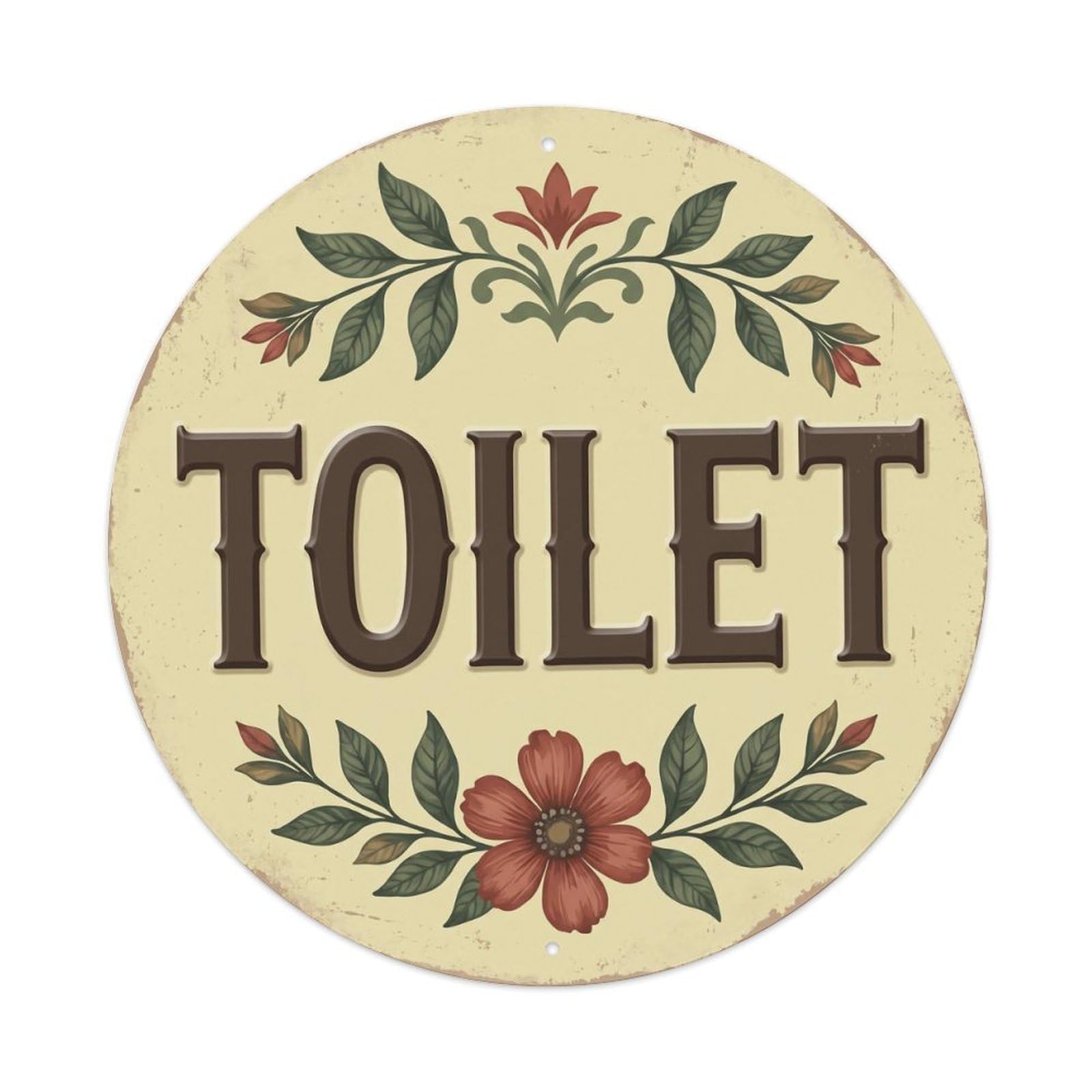 Okahys 8X8inch(20X20cm) Toilet(Wc) Signage Oregano Vintage Metal Tin Sign