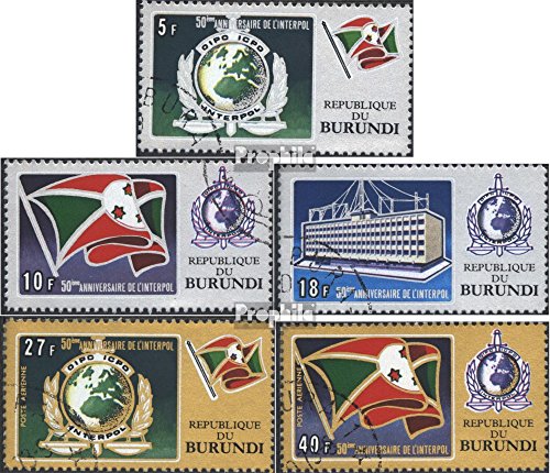Prophila Collection Burundi 926A-930A (Completa Edizione) 1973 50 Anni Interpol (Francobolli per i Collezionisti) Altri argomenti