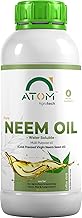 ATOM AGROTECH Organic Cold Pressed Neem Oil | 100ml Pest Repellent Spray for Plants | Water Soluble | Free Measuring Cup | Natural Farming Solution