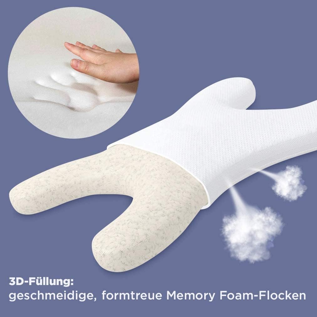Mantra Satin Edition Anti Falten- Anti-Aging Schönheitskissen für Bauchschläfer und Seitenschläfer inkl. 2 Bezüge Schlafkissen gegen Schlaffalten (Satin Edition)