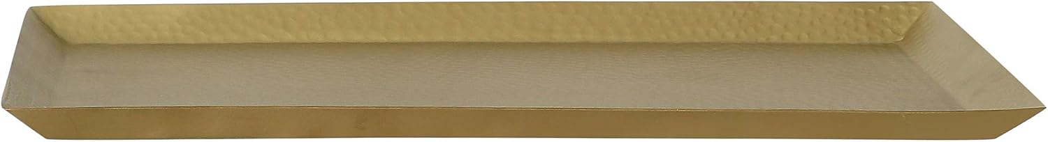 DeKulture Brass Round Tray – 14 Inch Decorative Serving Platter for Weddings, Parties, and Home Centerpiece Décor