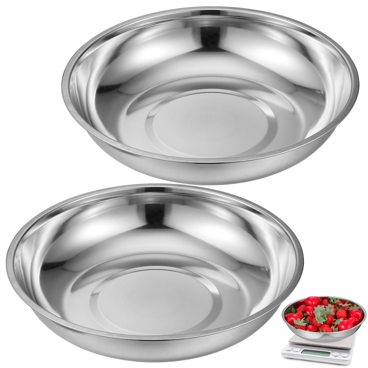 STOBAZA Báscula electrónica de acero inoxidable para alimentos, 25 cm, balanza digital para cocinar, hornear, cocina, laboratorio, suministros