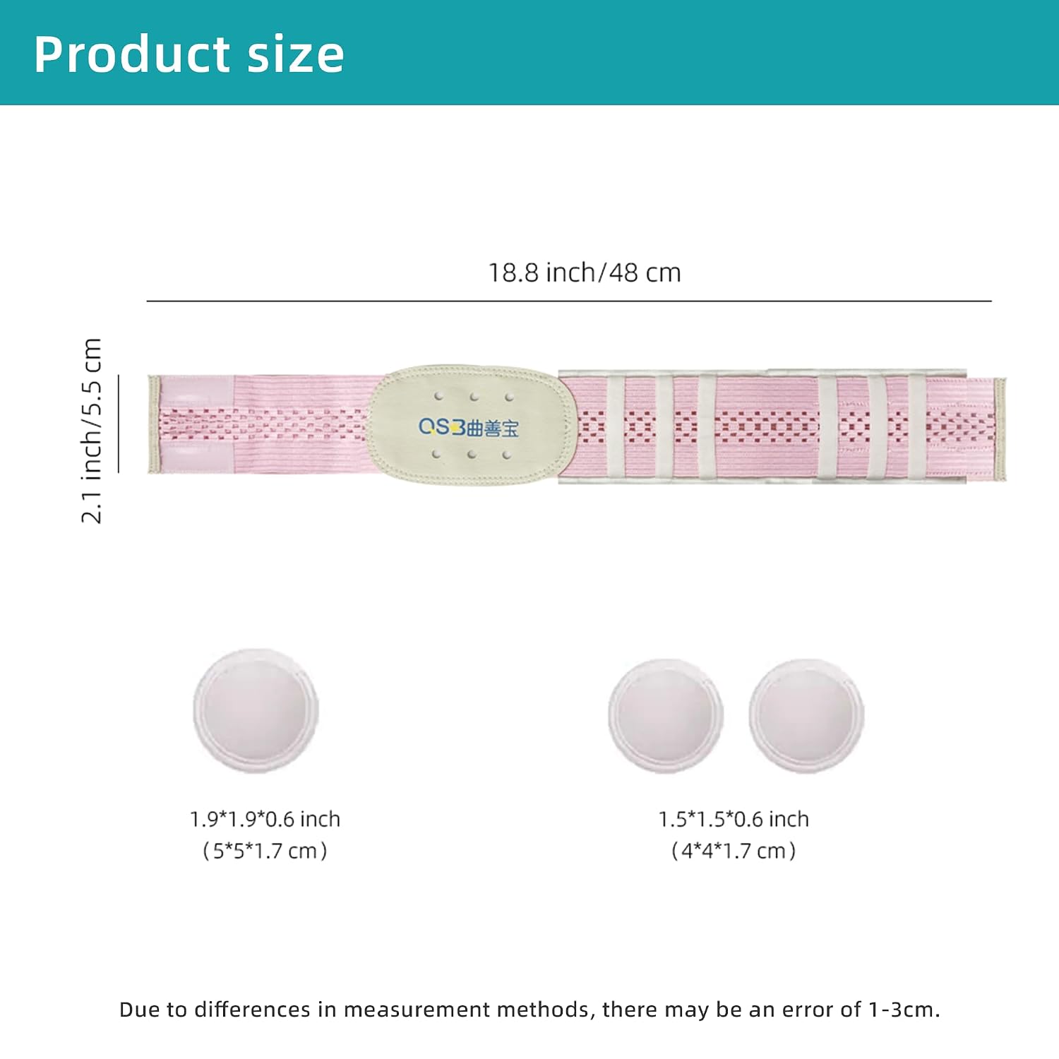 Patented Baby Umbilical Hernia Belt – Adjustable Soft & Breathable Belly Button Truss for Newborns & Infants (15-18.5 inch / 37.5-48cm)