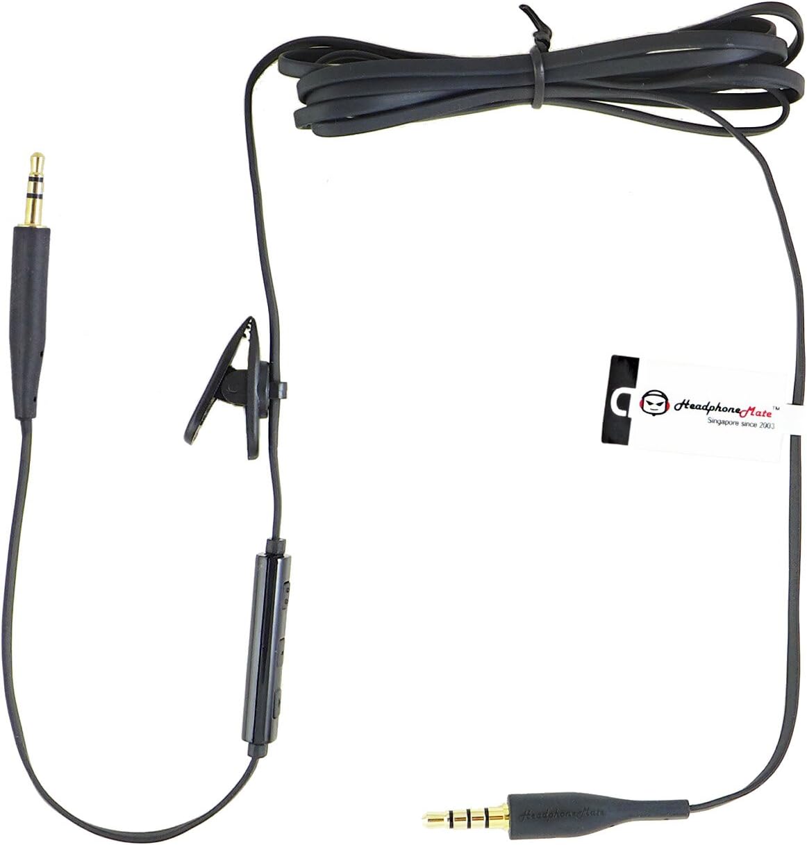 HeadphoneMateInline Remote Control Microphone Cable for Bose OE2 OE2i, SoundTrue Around-Ear, SoundTrue On-Ear, QC25, QC 25, Soundlink On-Ear Headphones and Samsung, Android Smartphones