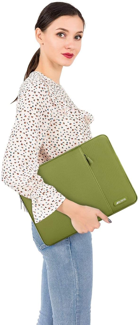 MOSISO Compatible with MacBook Air 13 inch Case 2022-2018 Release A2337 M1 A2179 A1932, Plastic Hard Shell&Vertical Sleeve Bag&Keyboard Cover&Screen Protector&Storage Bag, Chartreuse