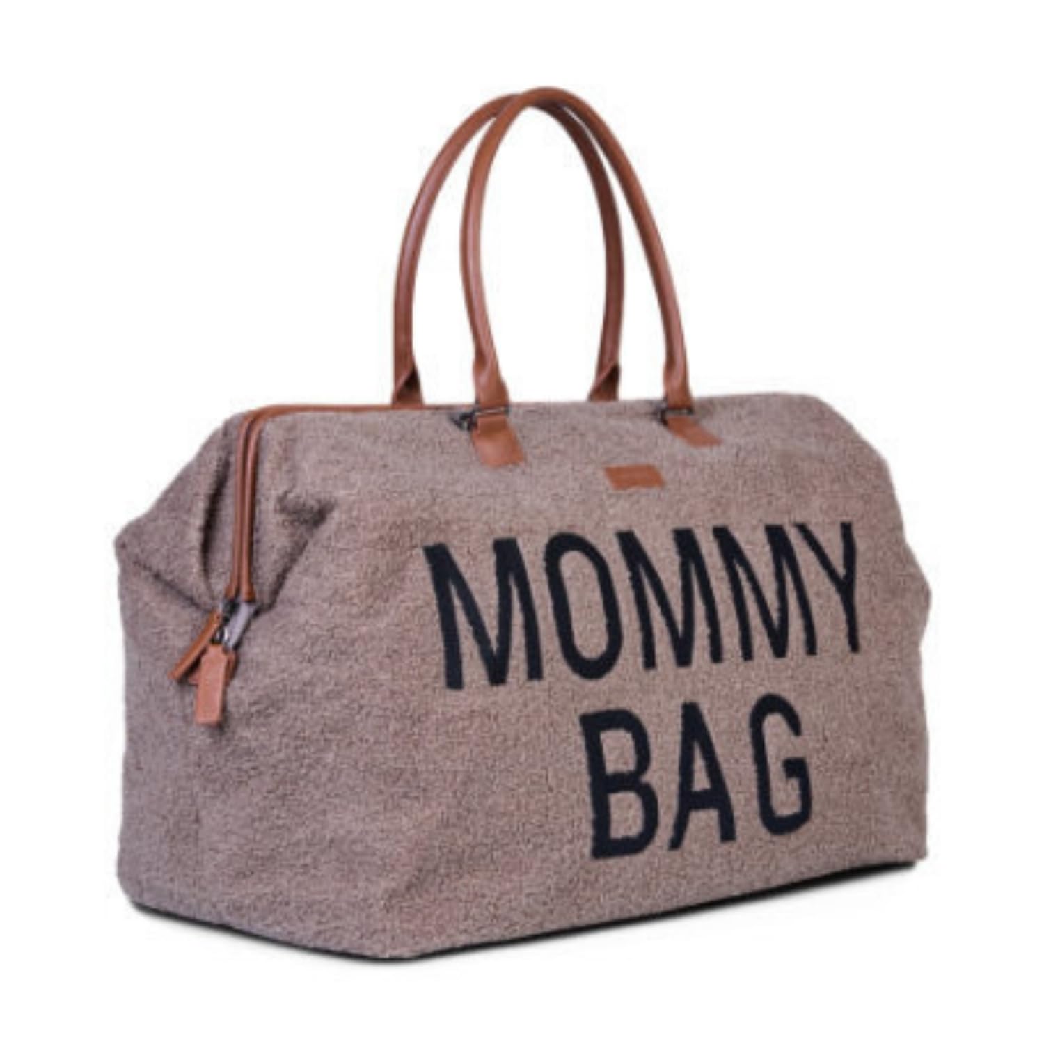 CHILDHOME Mommy Bag Sac à Langer Grande Contenance Tapis à Langer Bandoulière Ajustable Poche Isotherme Teddy Brun