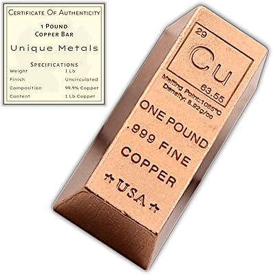 1lb Copper Bar Lingote - 999 Pure Chemistry Element Costa Rica | Ubuy