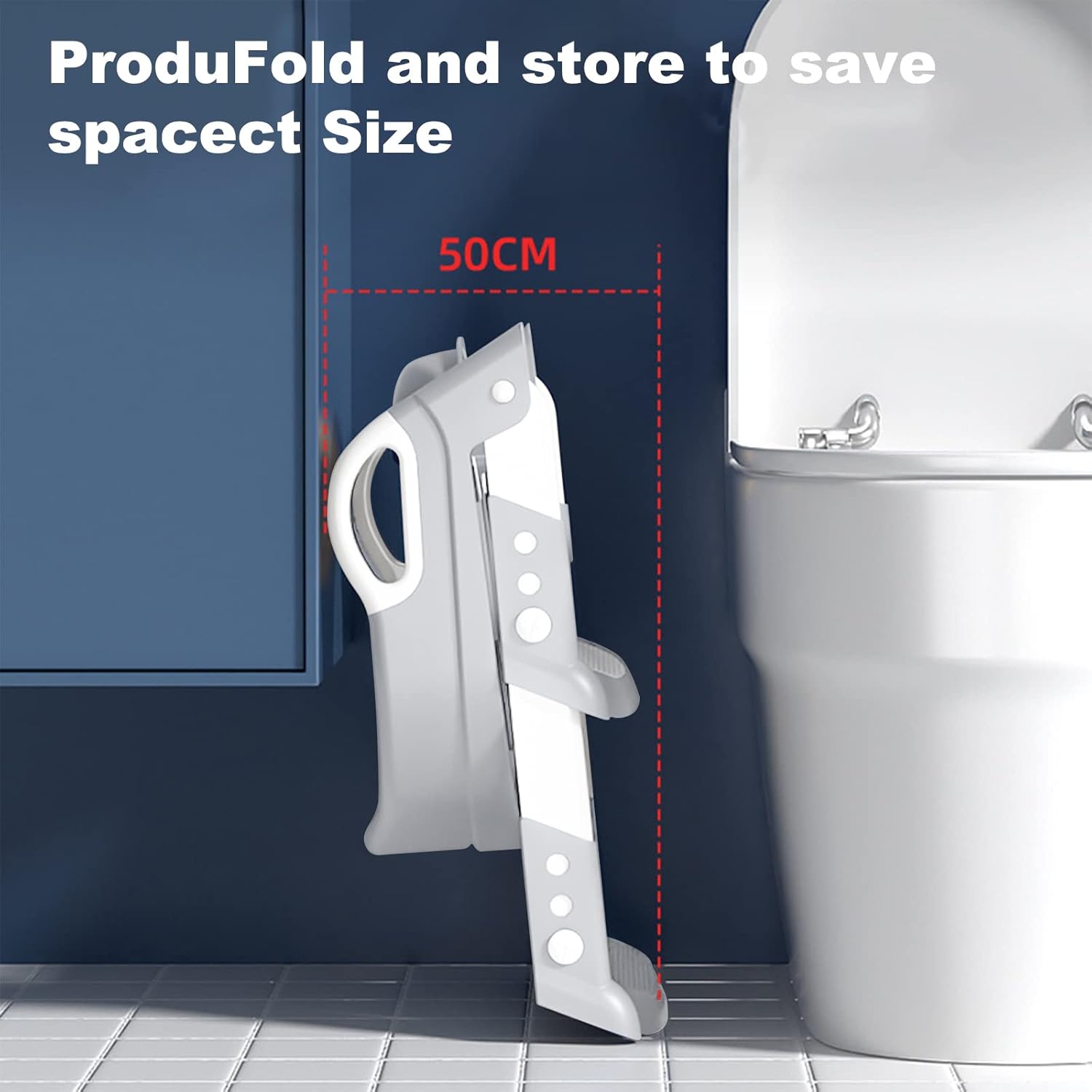 STEUGO Potty Training Seat with Step Stool Ladder,Potty Training Toilet for Kids Boys Girls,Toilet Training Potty Seat Sturdy Comfortable Built in Non-Slip Steps Soft Pad for Baby Boys Girls(Grey)