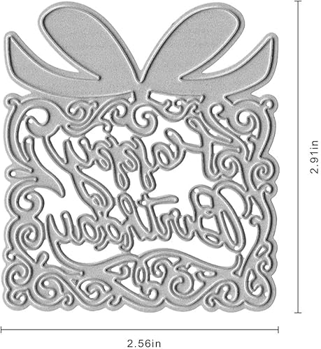 Miniatura 2 de Troqueles de metal para cortar letras de feliz cumpleaños, caja de regalo troquelada para hacer tarjetas, herramienta de grabación en relieve, álbum