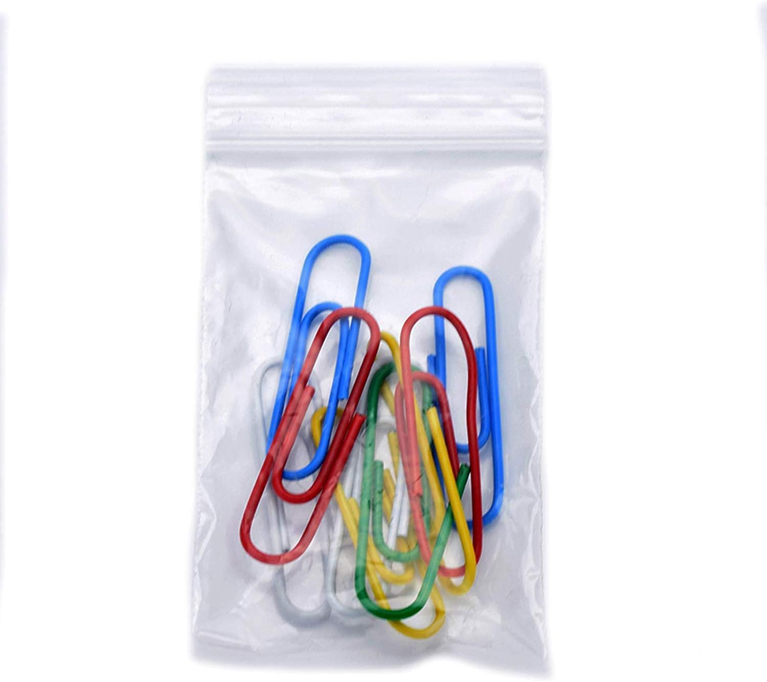 100 x Simply Direct GL00 Clear Grip Seal Press & Seal Plastic Reusable Resealable Food Safe Bags (1.5" x 2.5" - 38mm x 64mm) LDPE/LLDPE Polythene Bags 30% Recycled Material, Recyclable