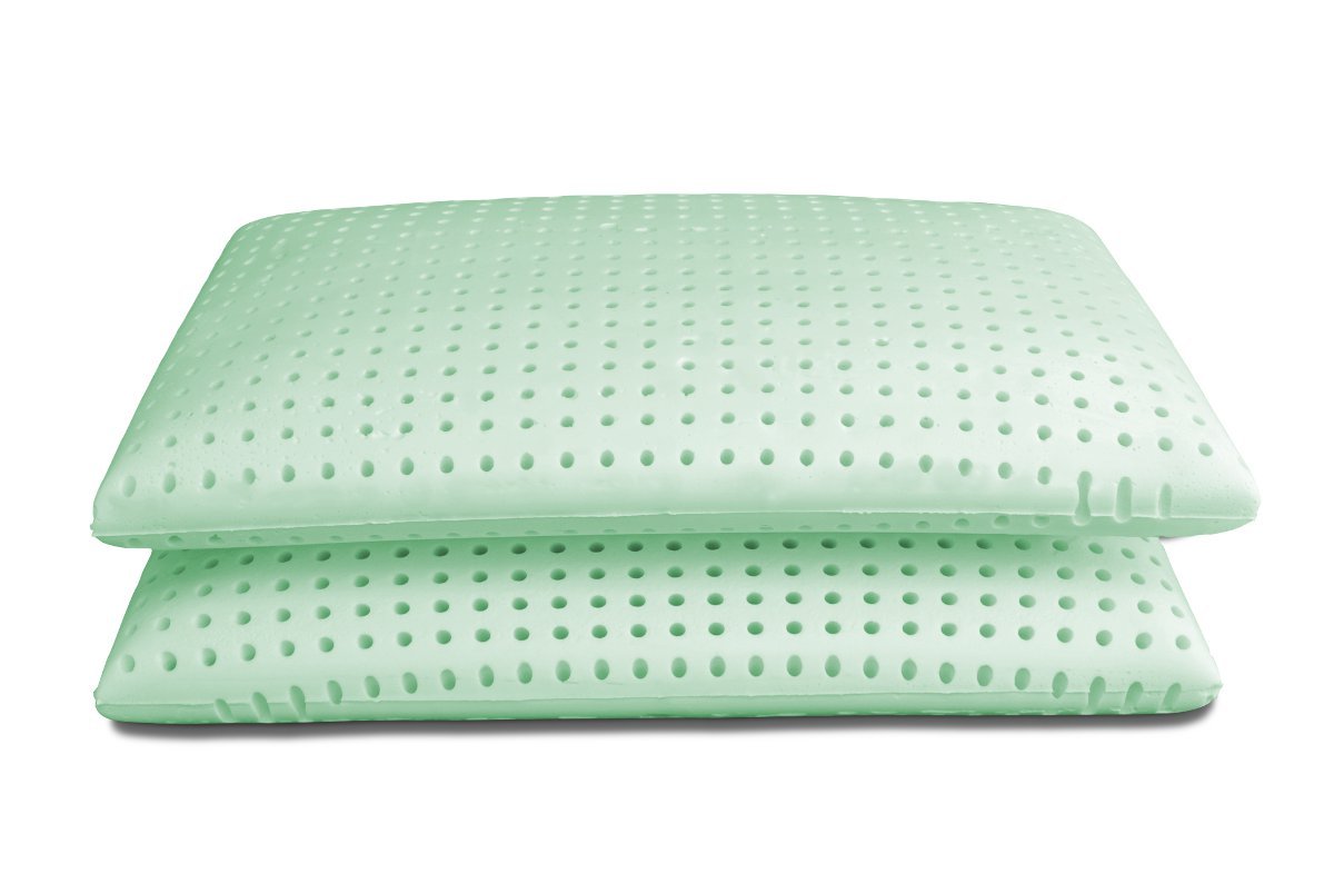 Baldiflex, Coppia Cuscino Memory Foam Ecologico, Modello Ecogreen 73x42cm, Altezza 15cm, Fodera in Silver Safe