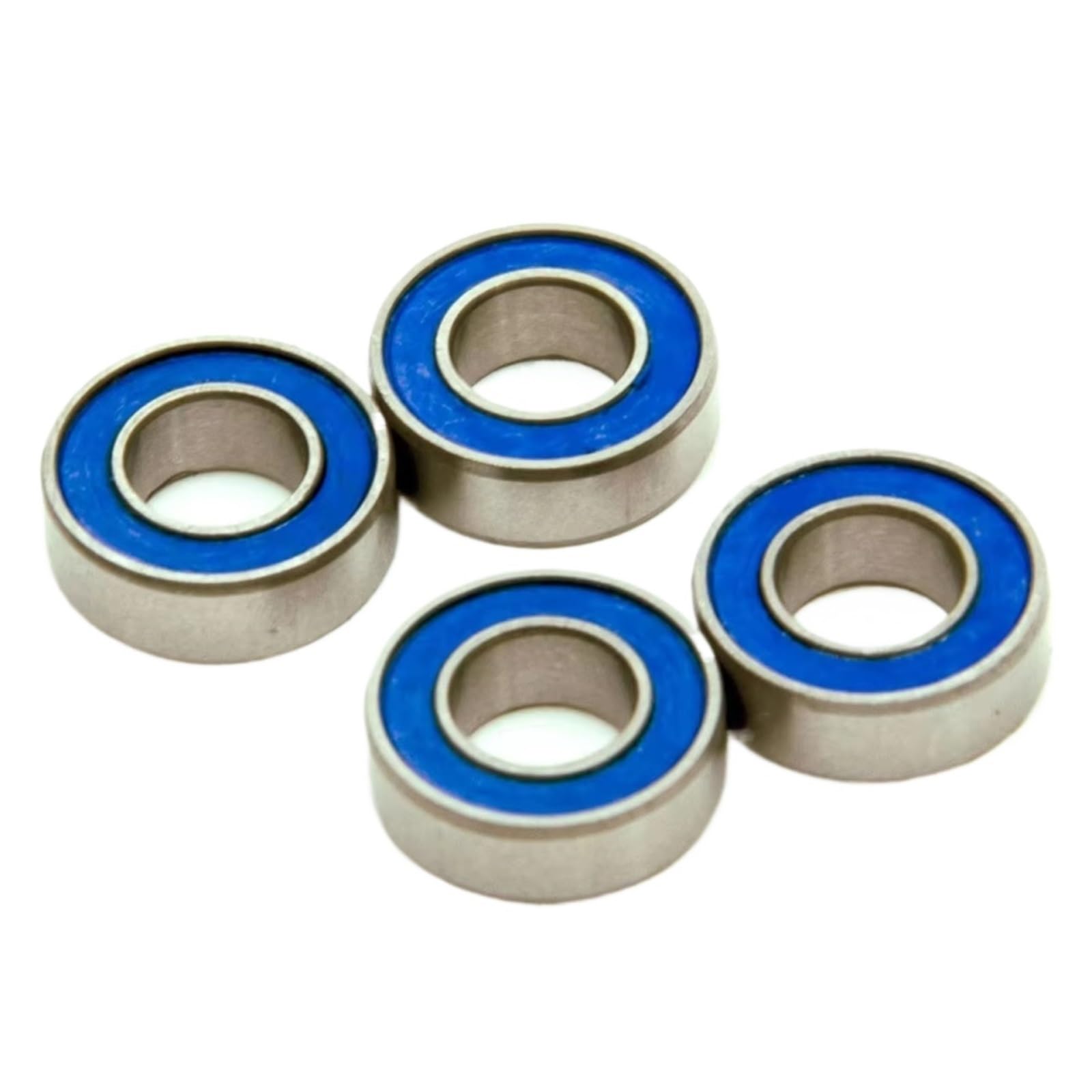 para HSP 4 Piezas Rodamientos De Bolas con Soporte De Sellado De Goma Azul 8×12×3,5 Mm 8×16×5 Mm 4×8×3 Mm para Modelos De Coche RC Piezas De Repuesto Cojinete Coche RC(8x12x3.5mm)