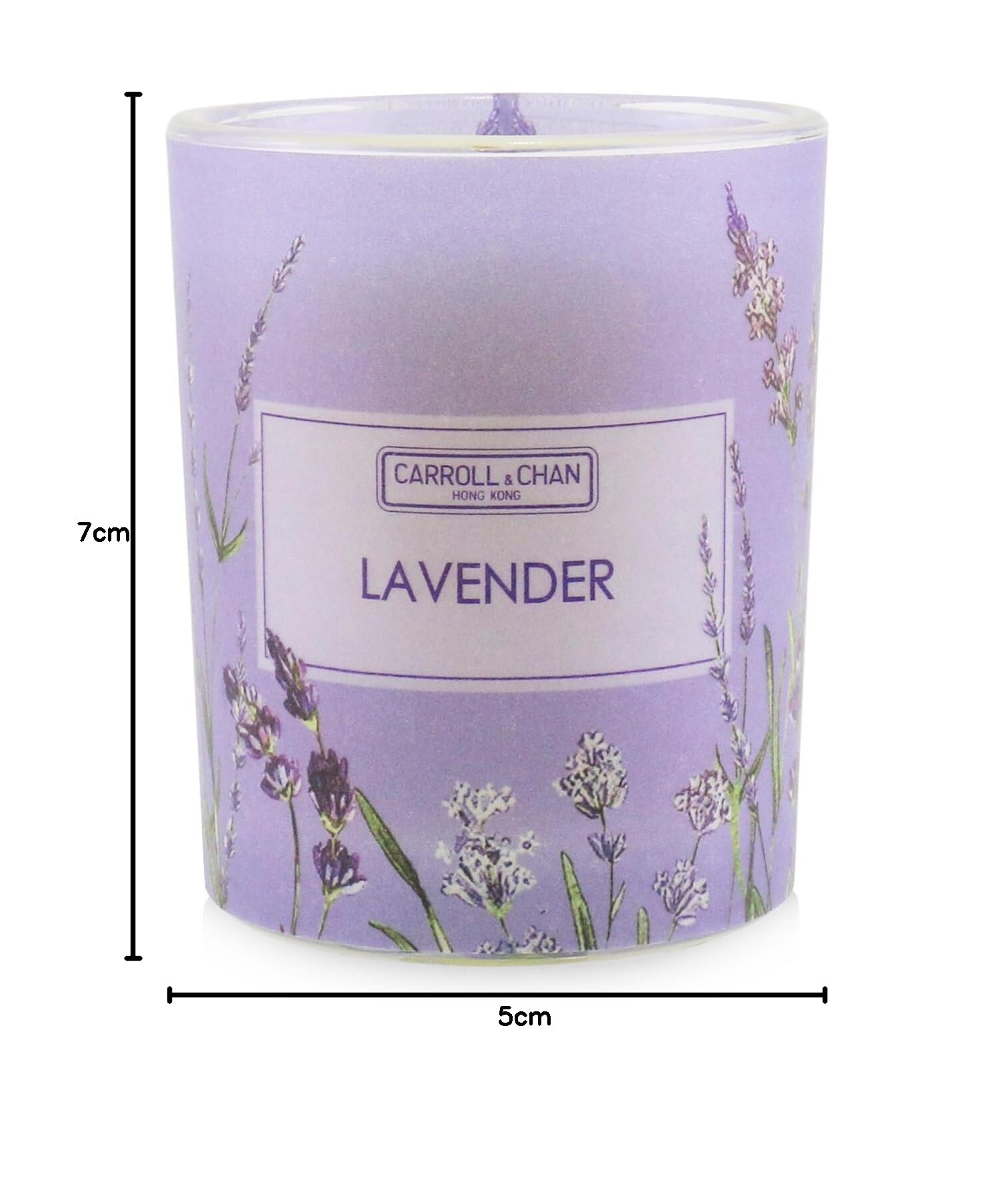 Bougie Décorative Votive Parfumée à la Lavande - 65 g - 14H de Parfum