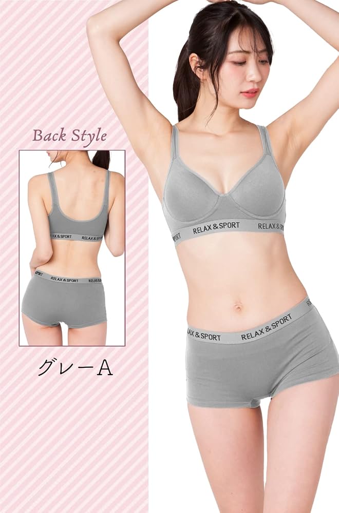 Amazon | [Y's factory] スポーツ ブラジャー ショーツ 上下セット