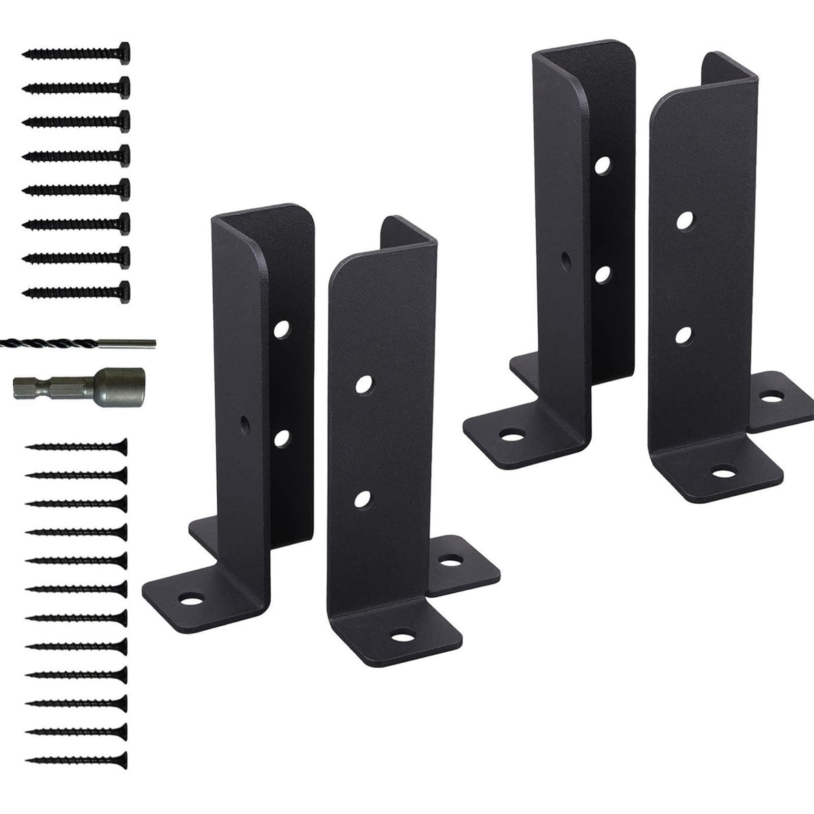 Ancre de poteau réglable robuste avec supports de base portables pour terrasse