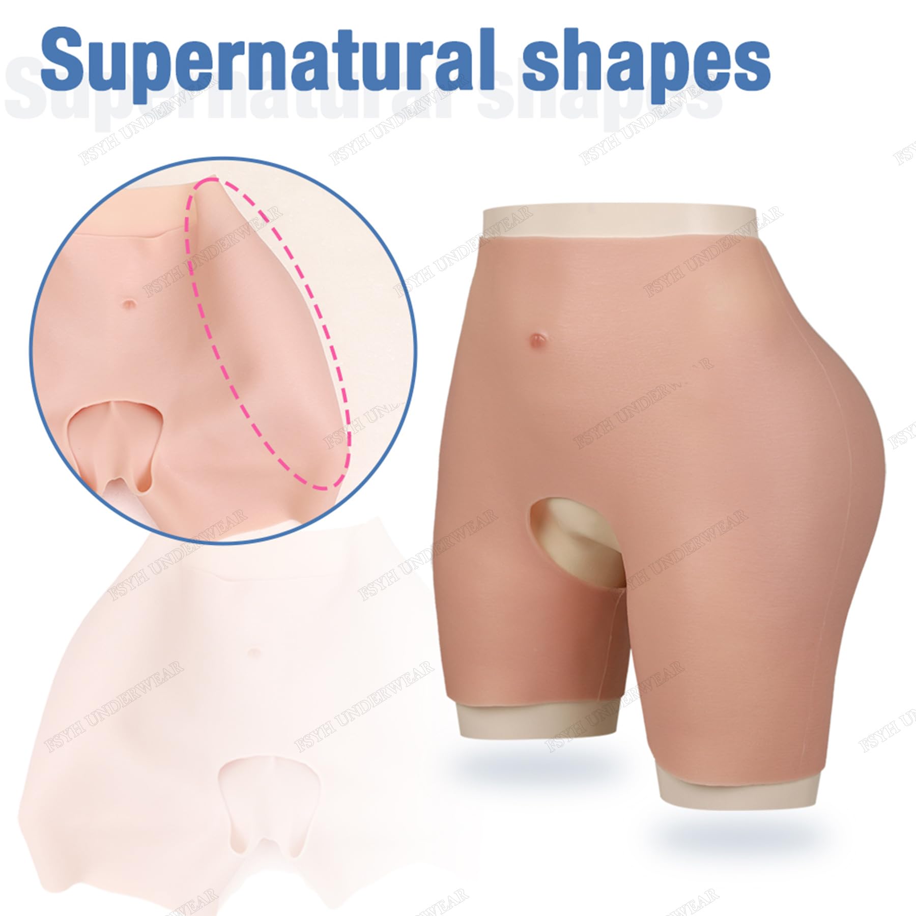 FSYH Silicona Hips Enhancer Panty Butt Lift Shaper Control Pantalones Mujeres Push Up Hips para Drag Queen Crossdresser
