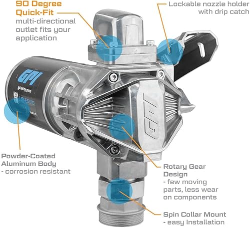 Miniatura 7 de GPI - Bomba de transferencia de combustible G20, solo bomba, 20 GPM, 12 voltios (162000-01)