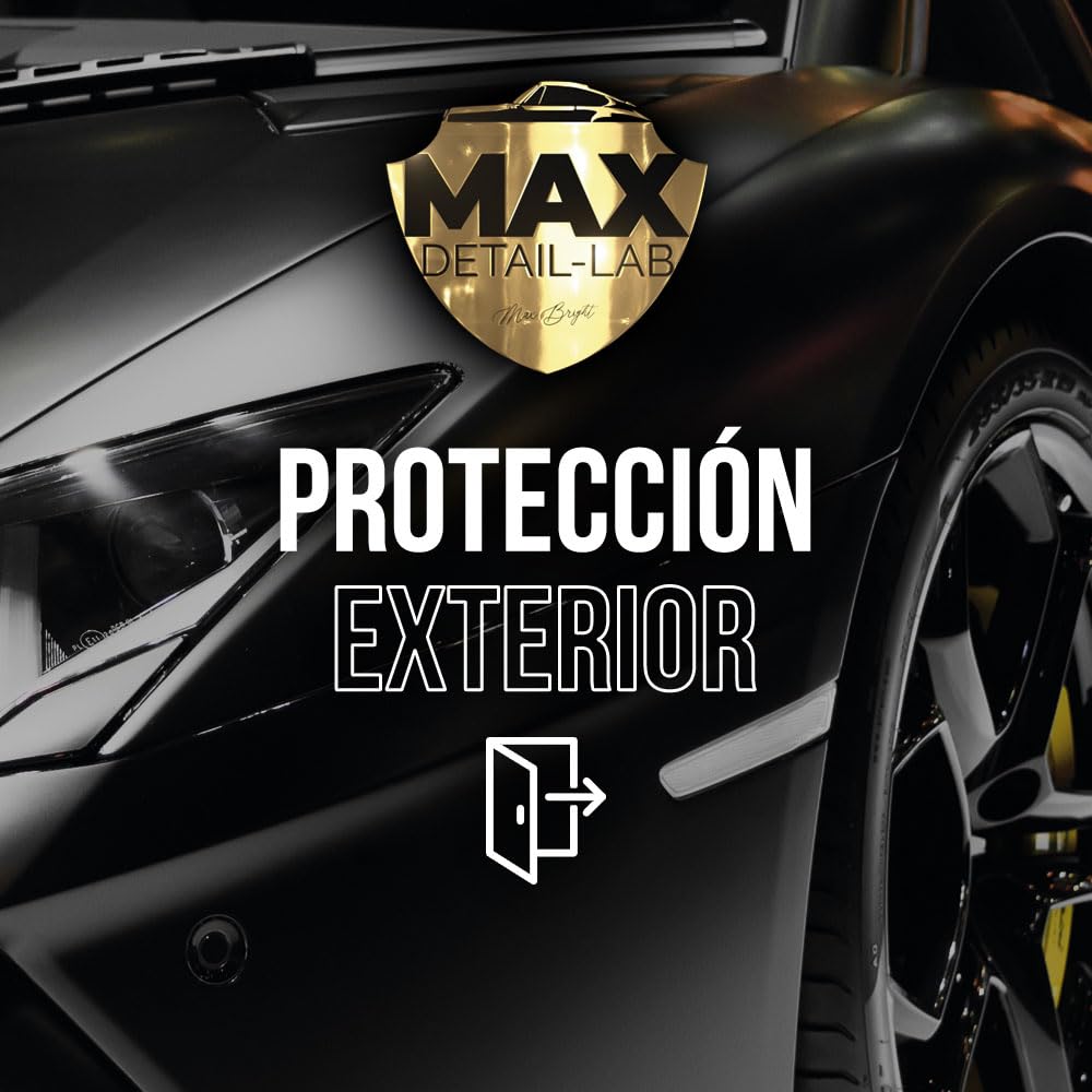 MAX DETAIL-LAB - Exterior Pack – zestaw do czyszczenia samochodu, zestaw do mycia na zewnątrz z akcesoriami, środek do czyszczenia felg Iron Cleaner, szampon samochodowy z aktywną pianką, szybki